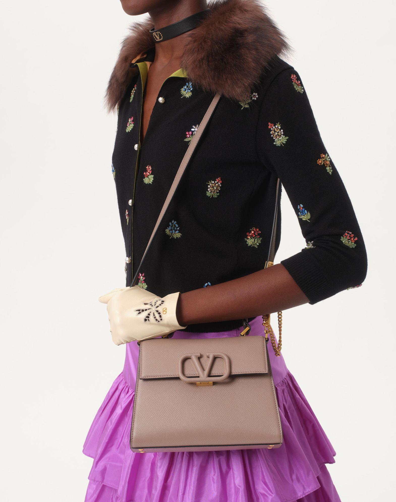 Small Vsling Grainy Calfskin Handbag Product Image