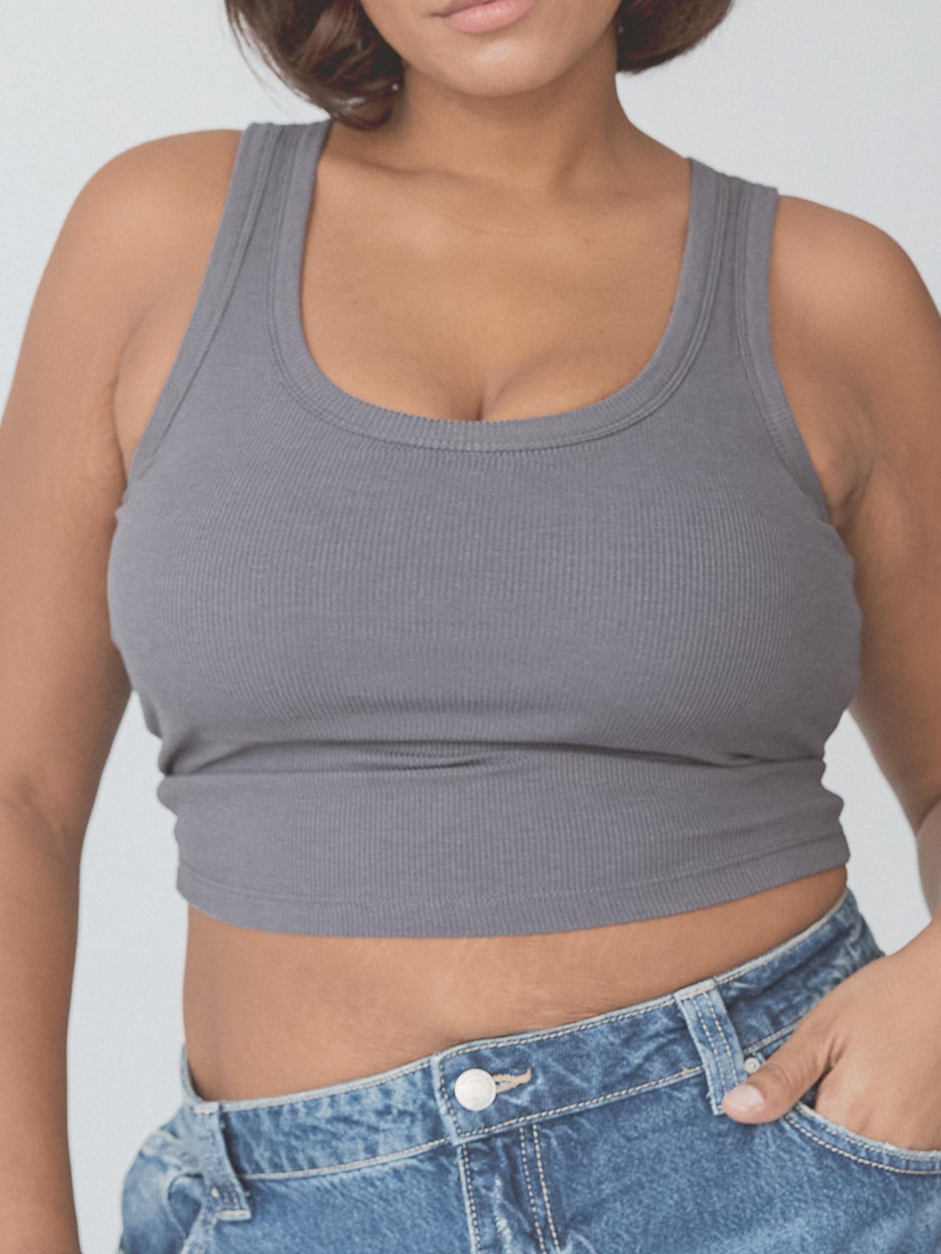 Bamboo Scoop Neck Brami Tank (Crop) Product Image