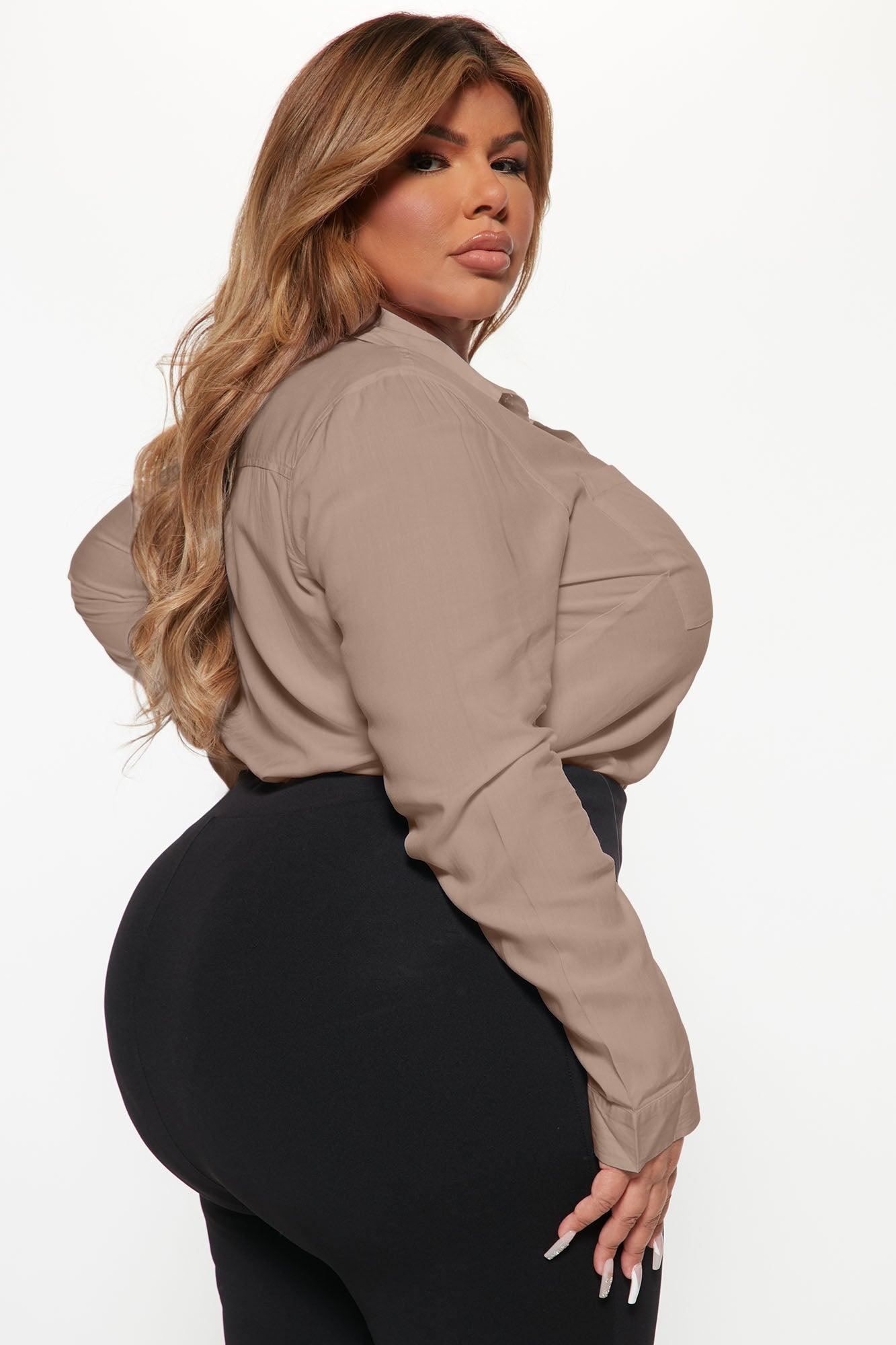 You Better Work Bodysuit - Taupe Female Product Image