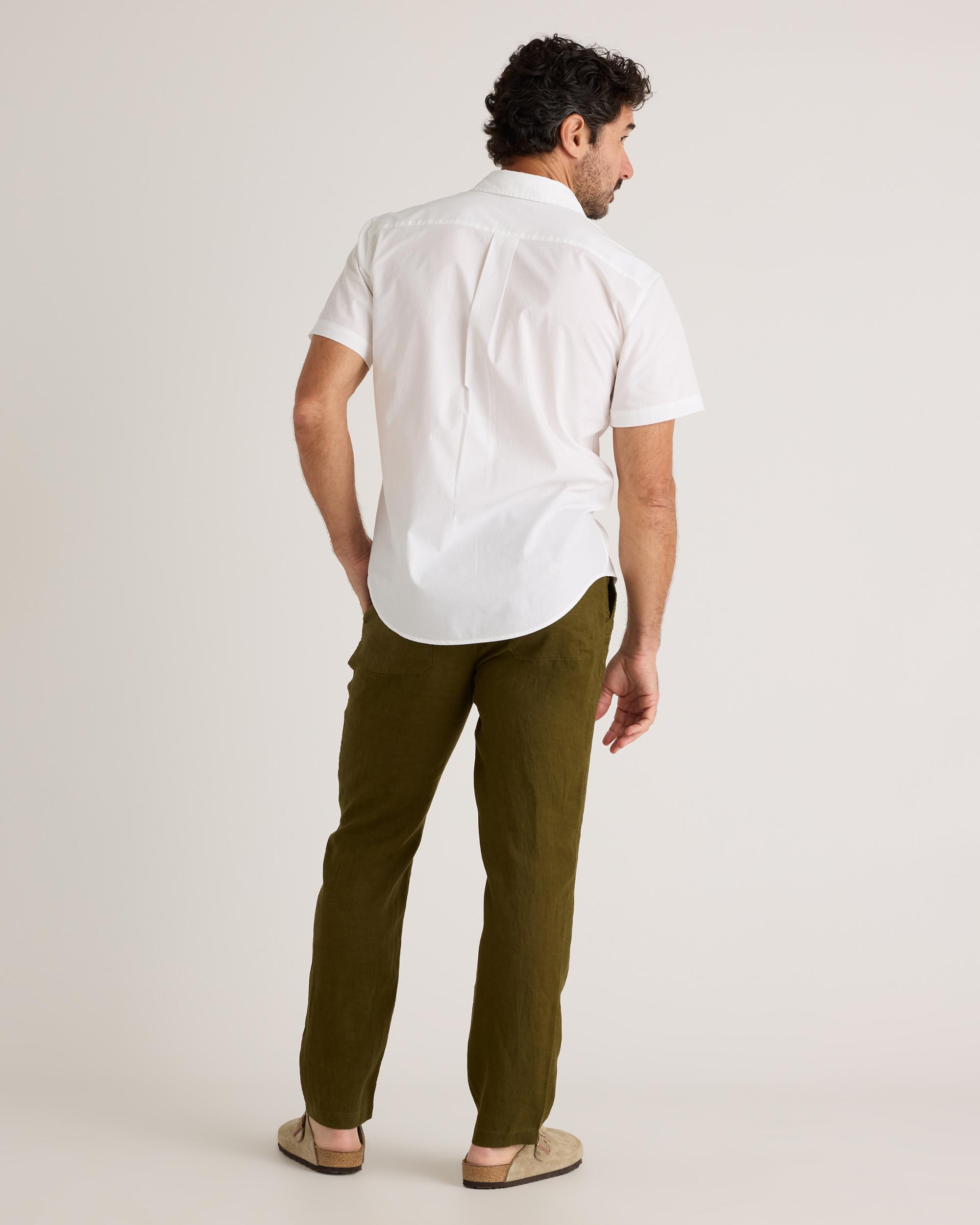 Quince | Men's Stretch Poplin Short Sleeve Shirt Organic Cotton Product Image