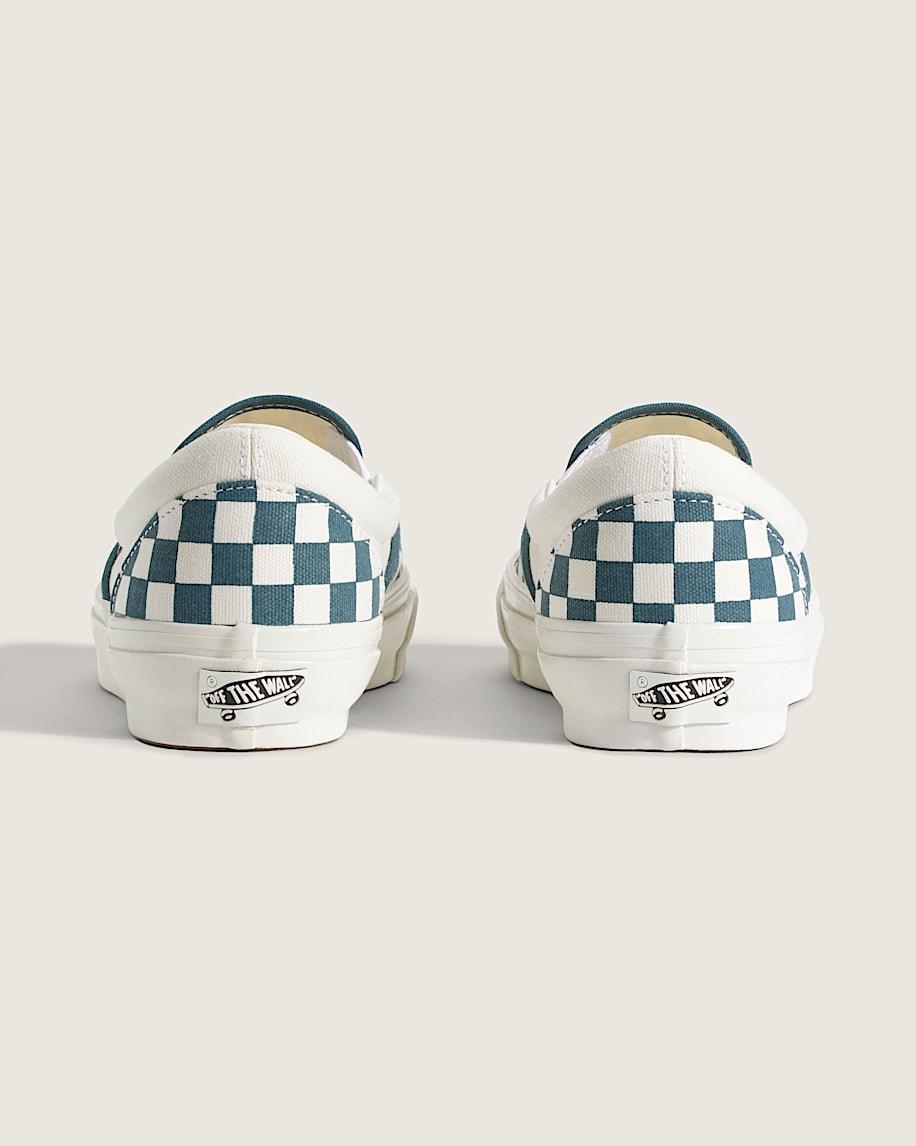 Premium Classic Slip-On Checkerboard Shoe in Checkerboard Stargazer Blue| Vans US Product Image