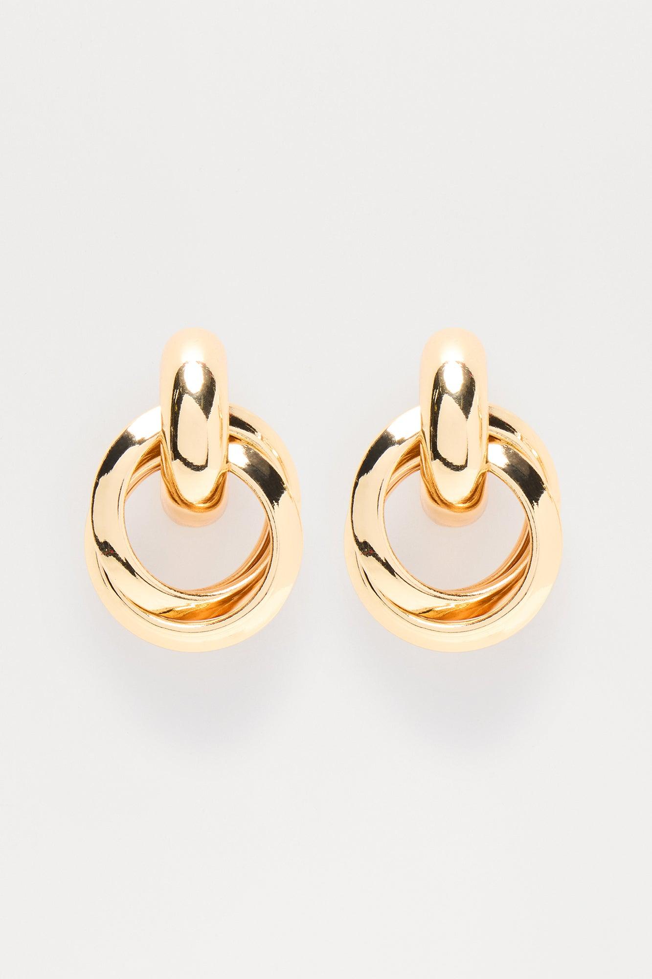 Mallory Knot Drop Earrings - Gold Female Product Image