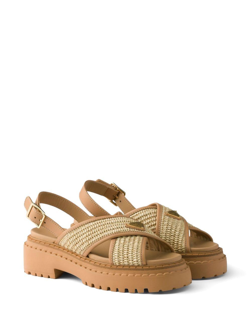 cross-strap platform sandals Product Image