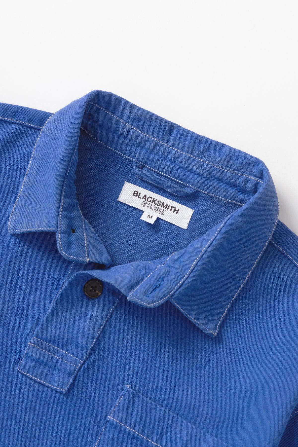 Blacksmith - Twill Two Button Popover - French Blue Product Image