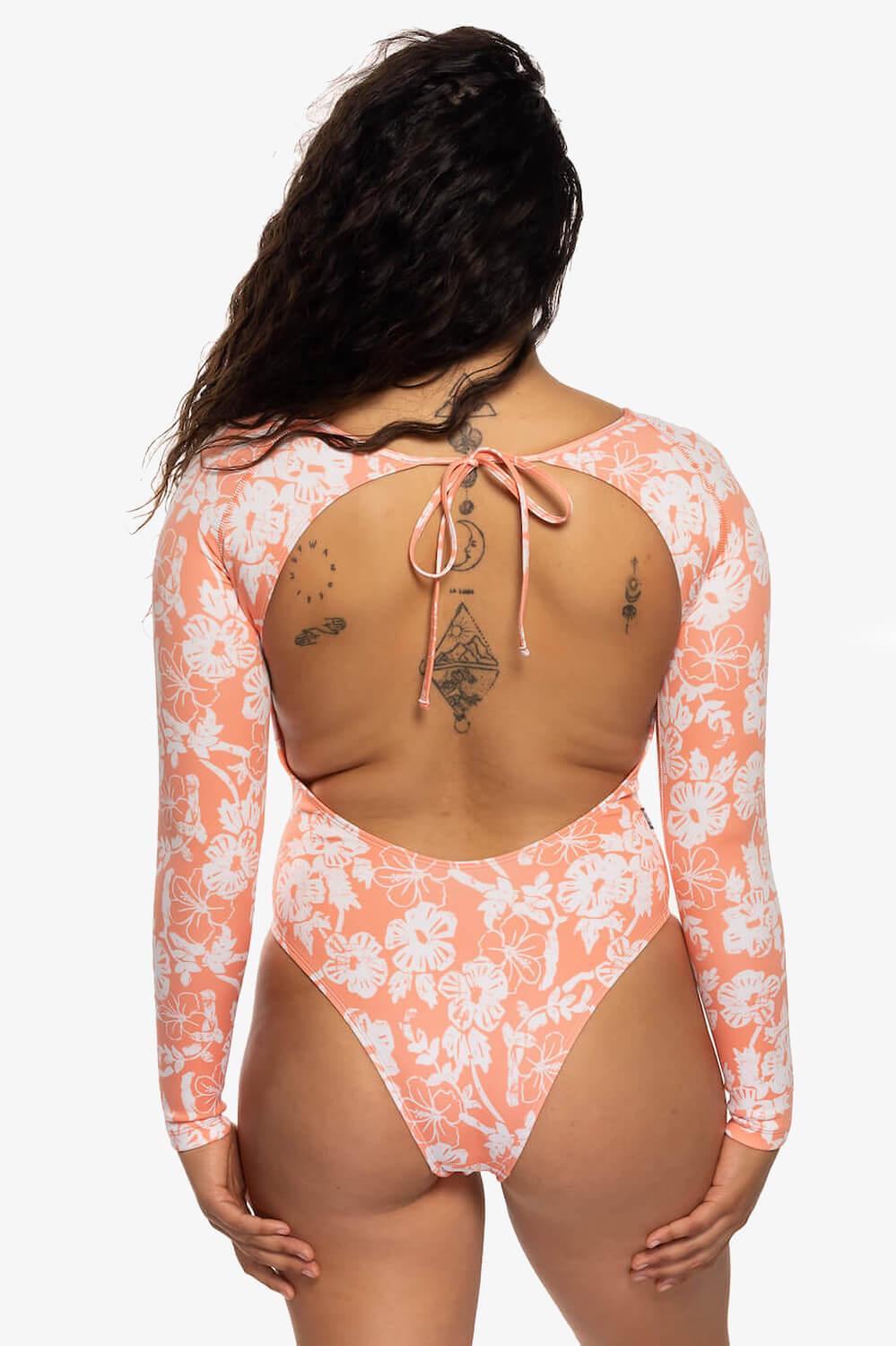 Lennon Long Sleeve Surf One Piece - Atoll Female Product Image