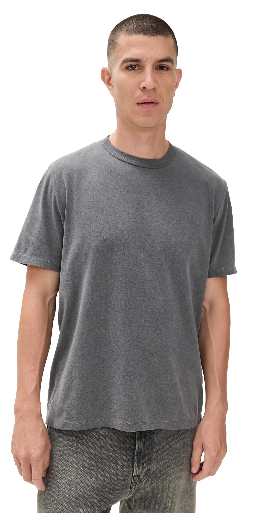 OUR LEGACY Box T-shirt Worn Black Legacy Jersey In Gray Product Image