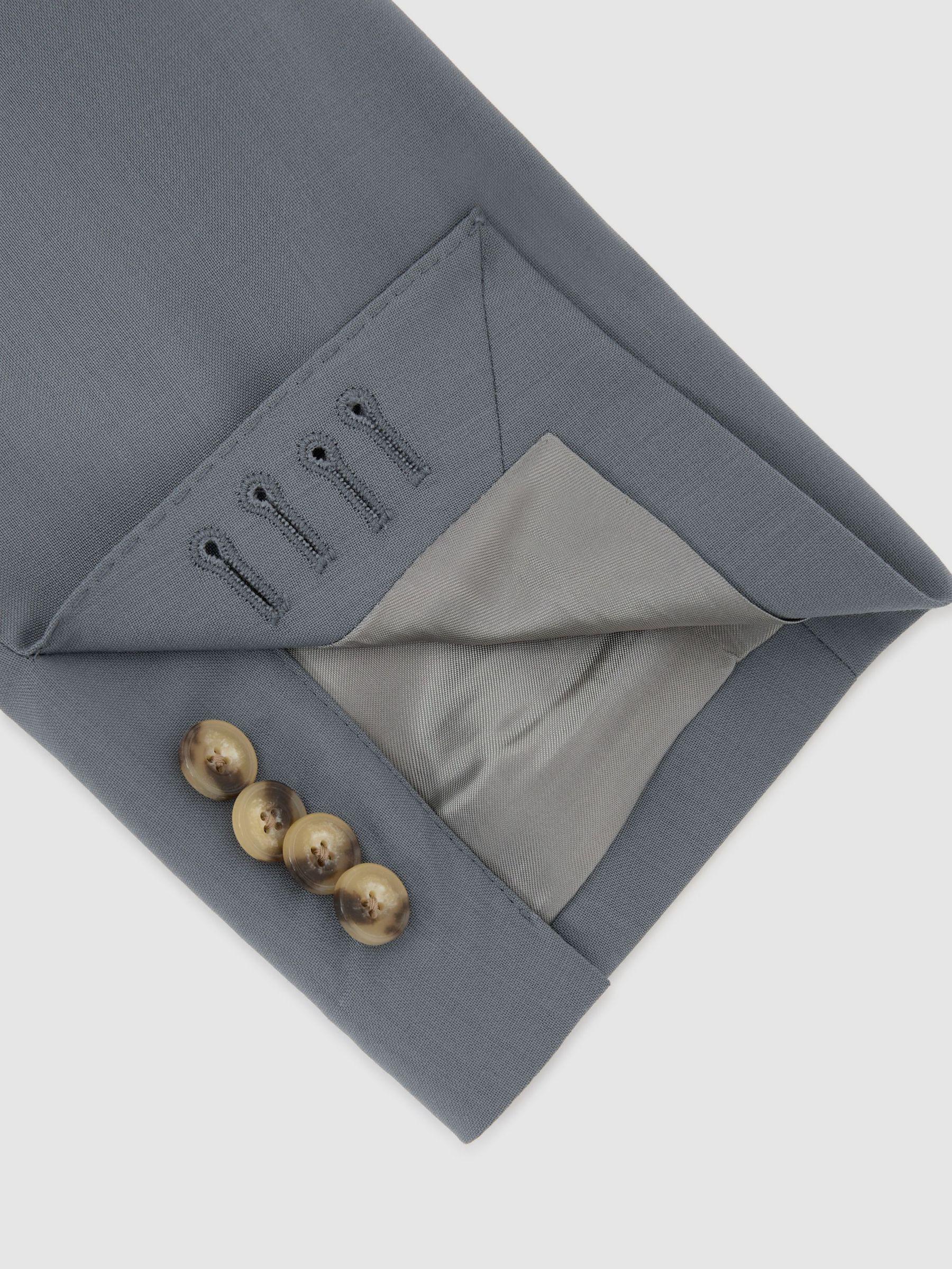 Classic Fit Wool Single-Breasted Suit Blazer in Soft Blue Product Image