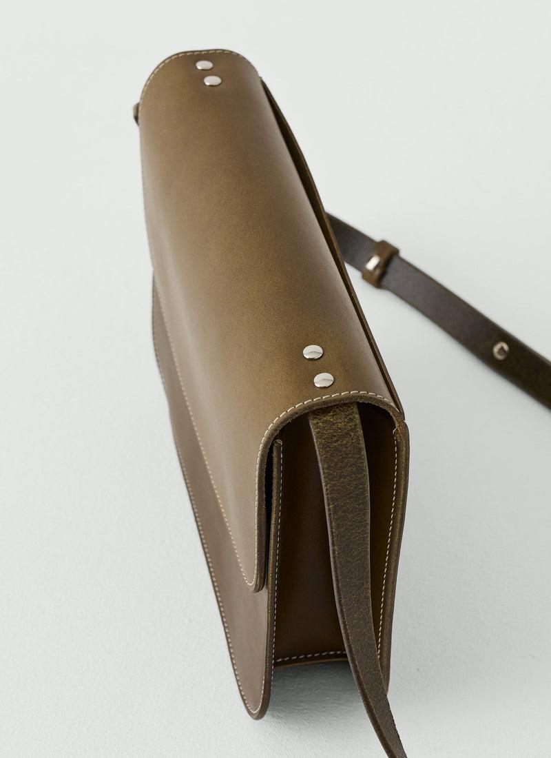 Laperruque Leather Cross Body Bag | Olive Product Image
