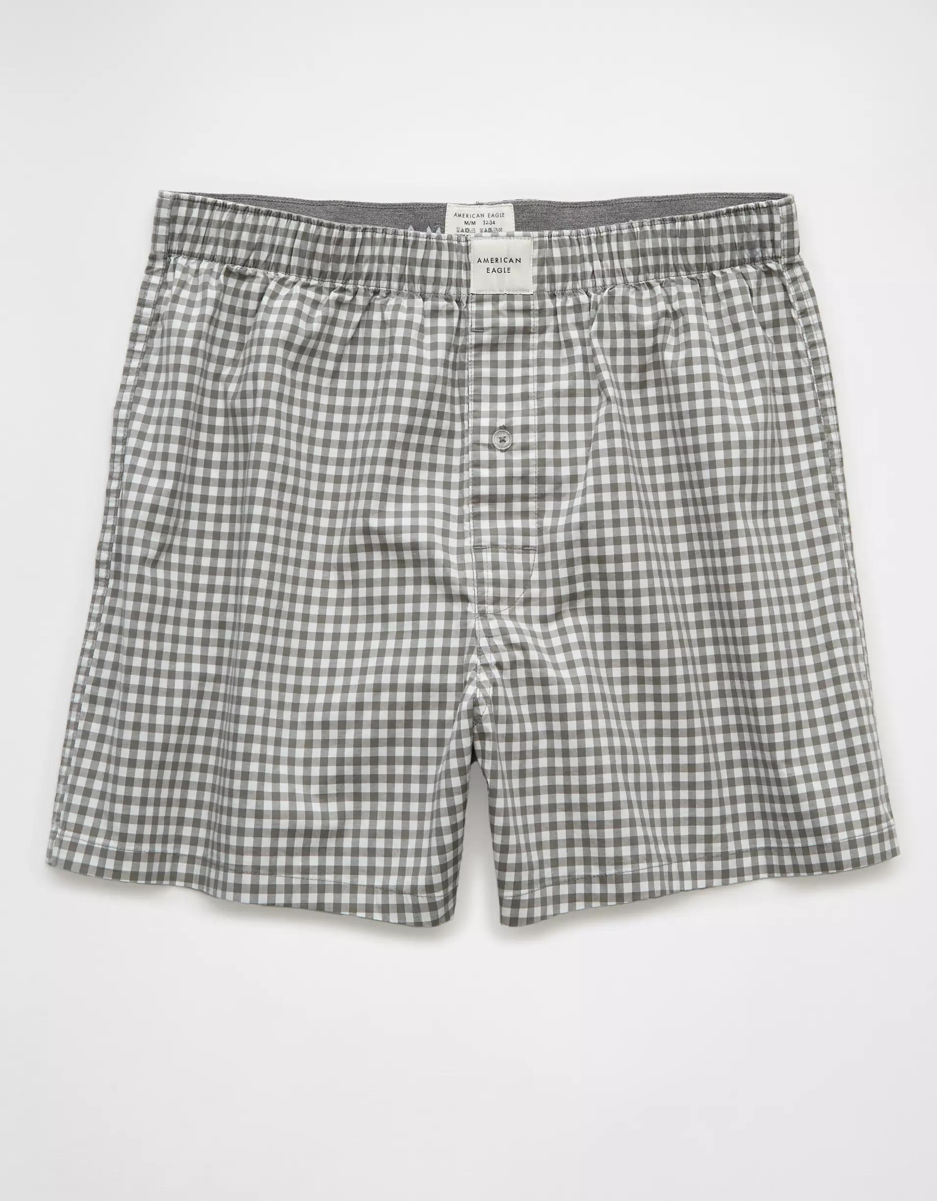 AEO Men's Plaid Stretch Boxer Short Product Image