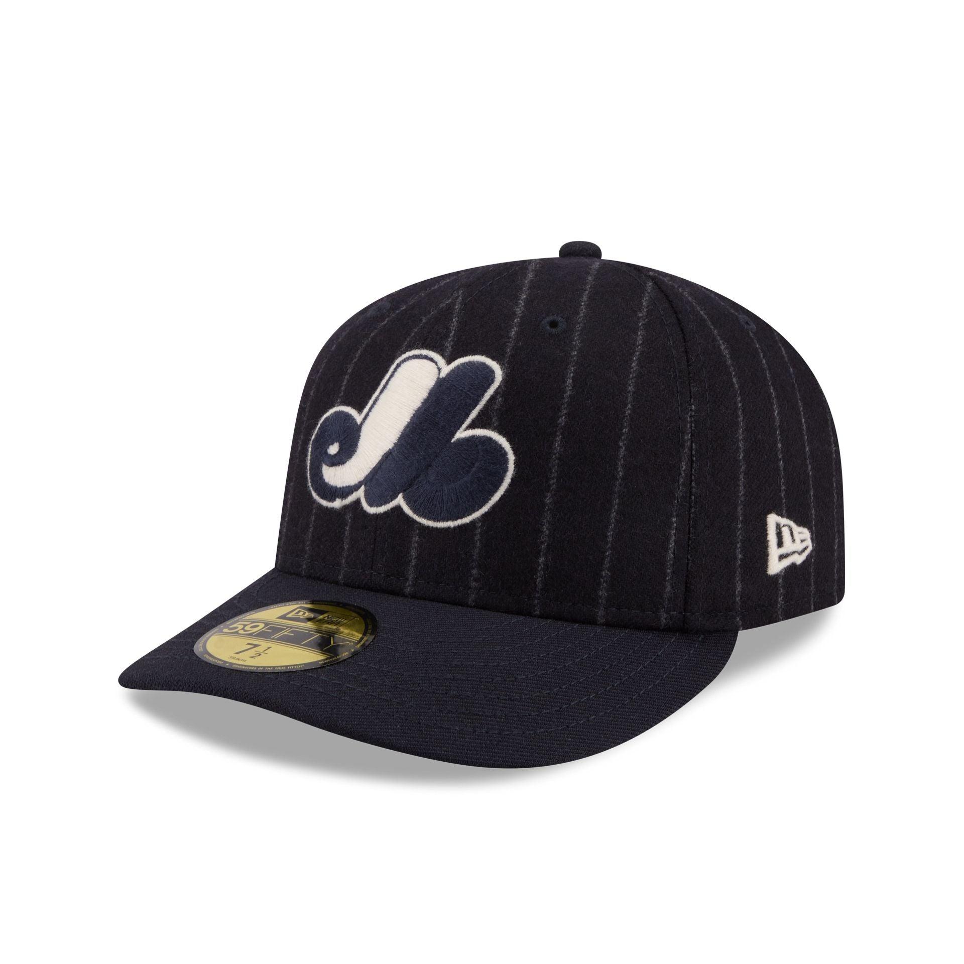 Montreal Expos Pinstripe Merino & Cashmere Moon 59FIFTY Fitted Hat Male Product Image