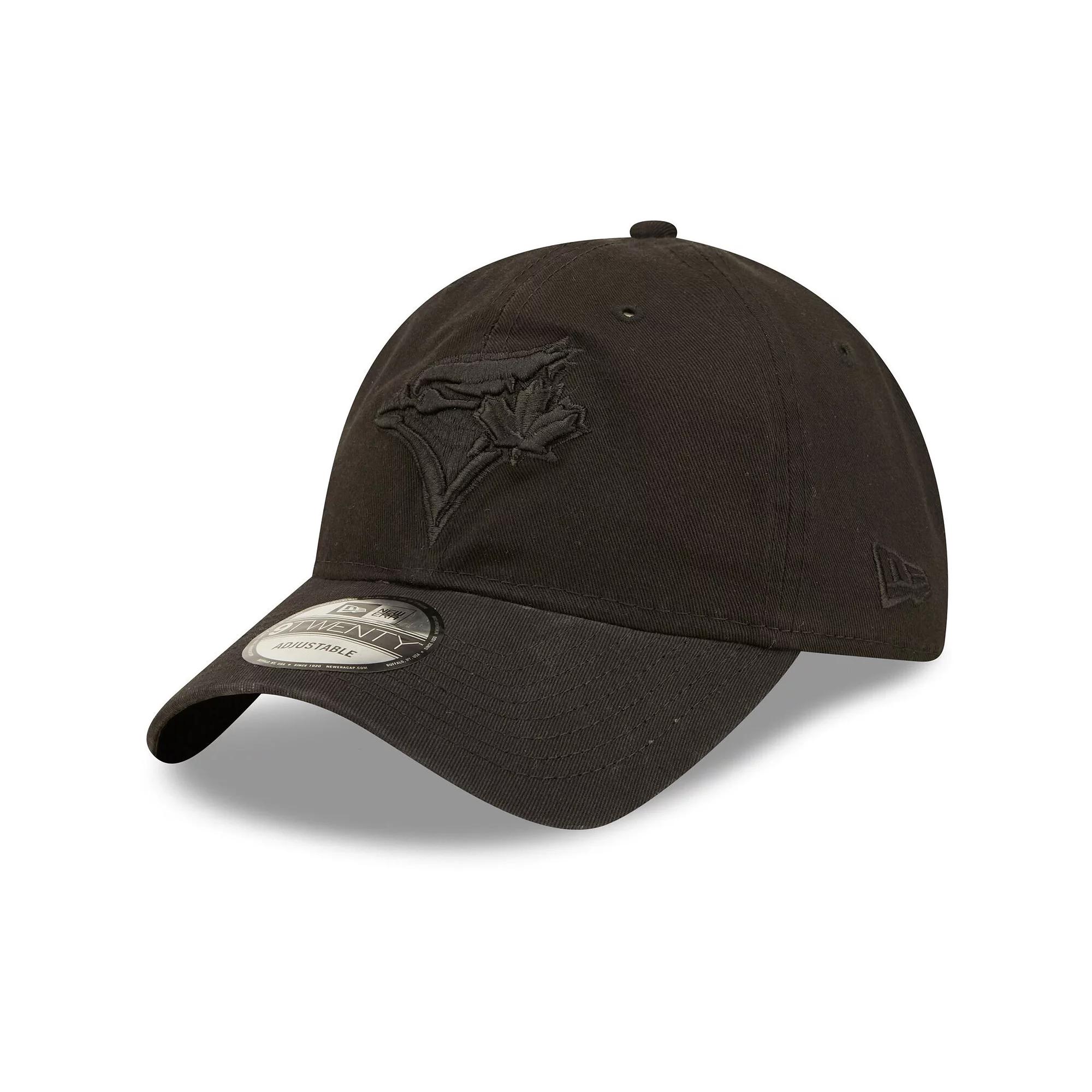 Men's New Era Toronto Blue Jays Black On Black Core Classic 2.0 9TWENTY Adjustable Hat, Jay Black Product Image