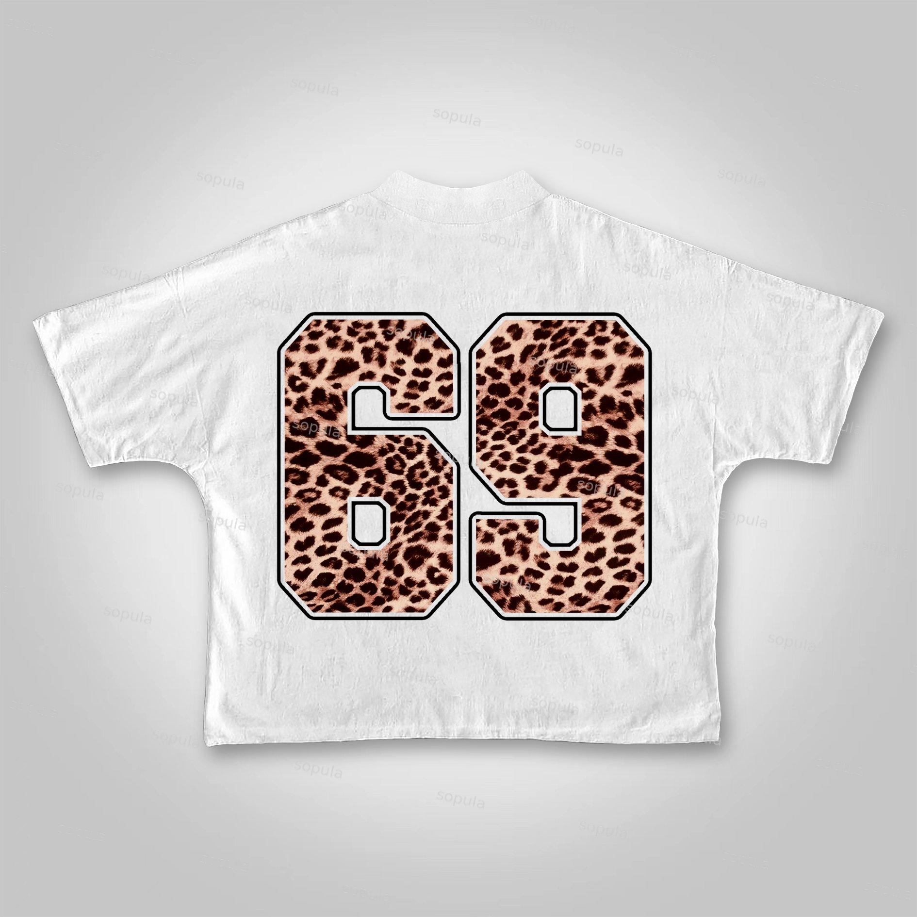 Sopula No. 69 Leopard Lips Graphic Cropped T-shirt Product Image