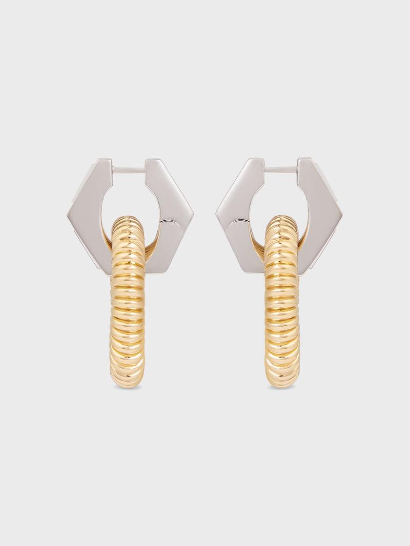 XL LINK EARRINGS WITH RHINESTONES Product Image