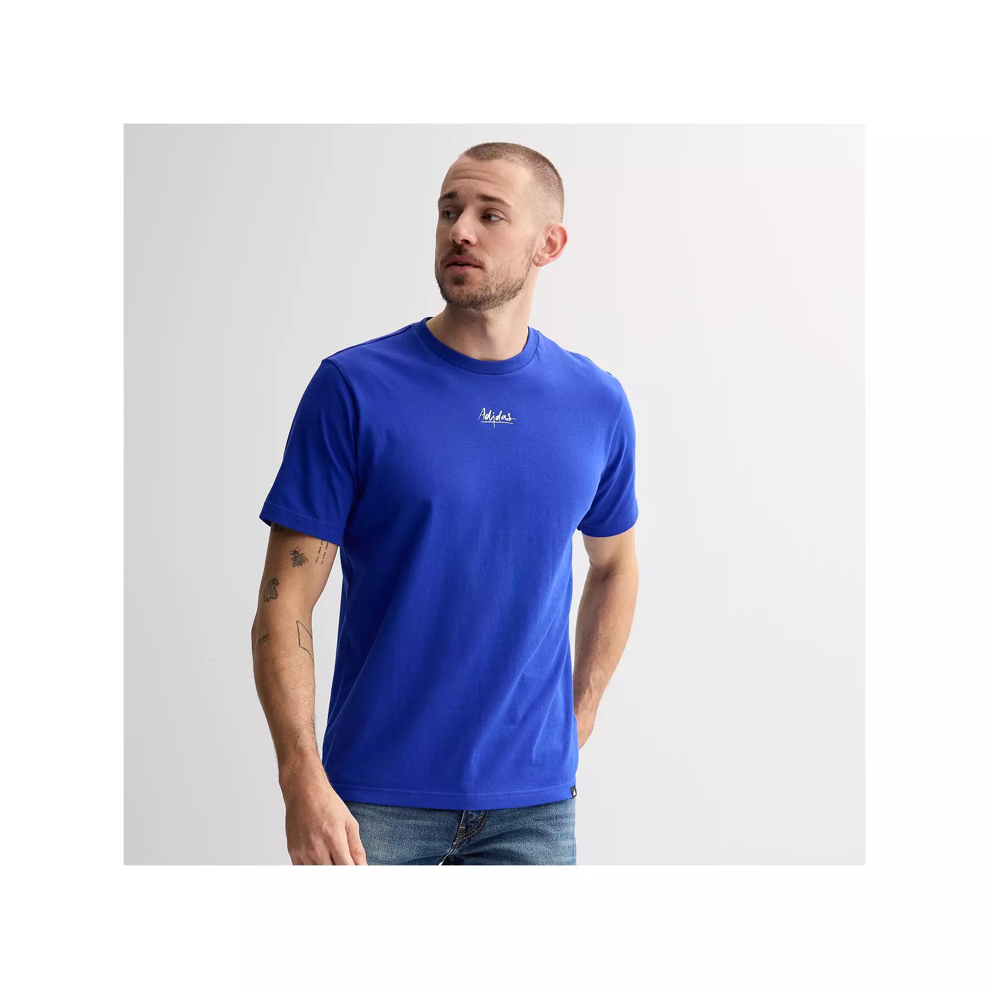 Men's adidas Lounge Still Life Lemons Graphic T-Shirt, Size: Medium, Royal Blue Product Image