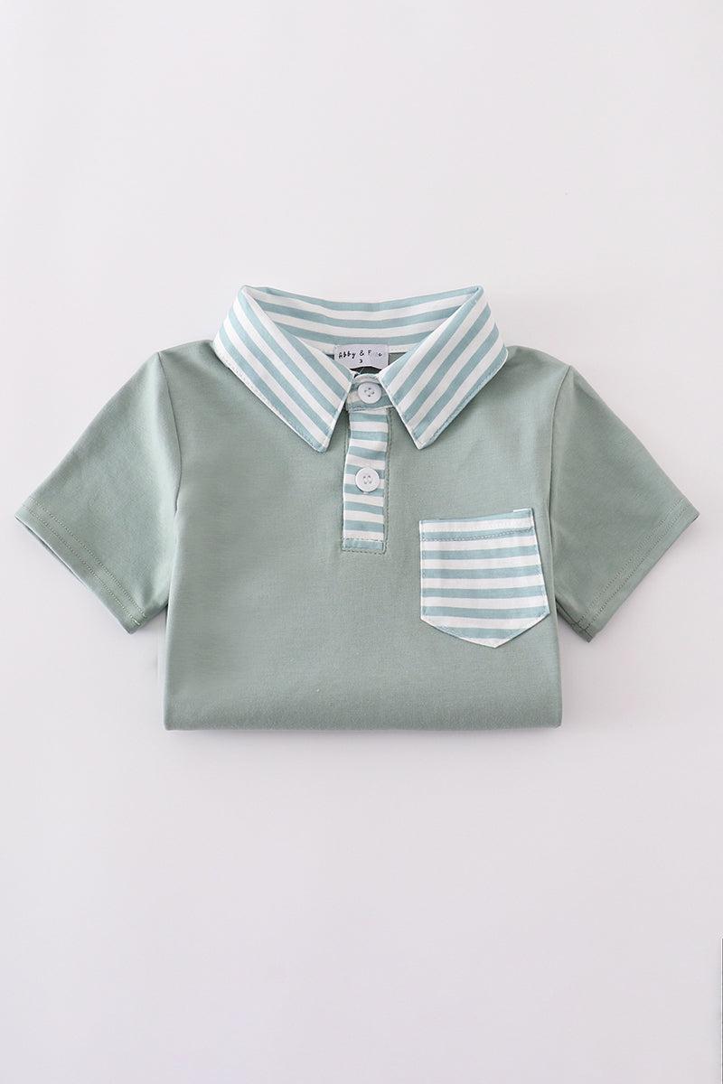 Sage stripe button down shirt Product Image