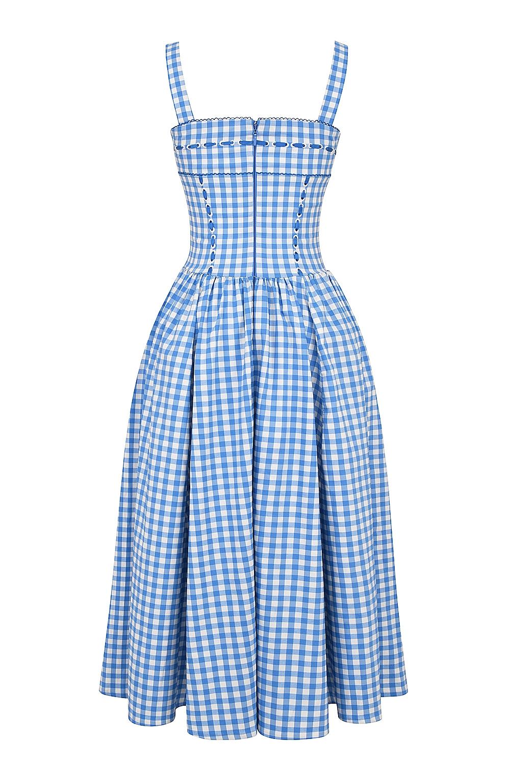 Vivien  regatta blue gingham midi sundress Product Image