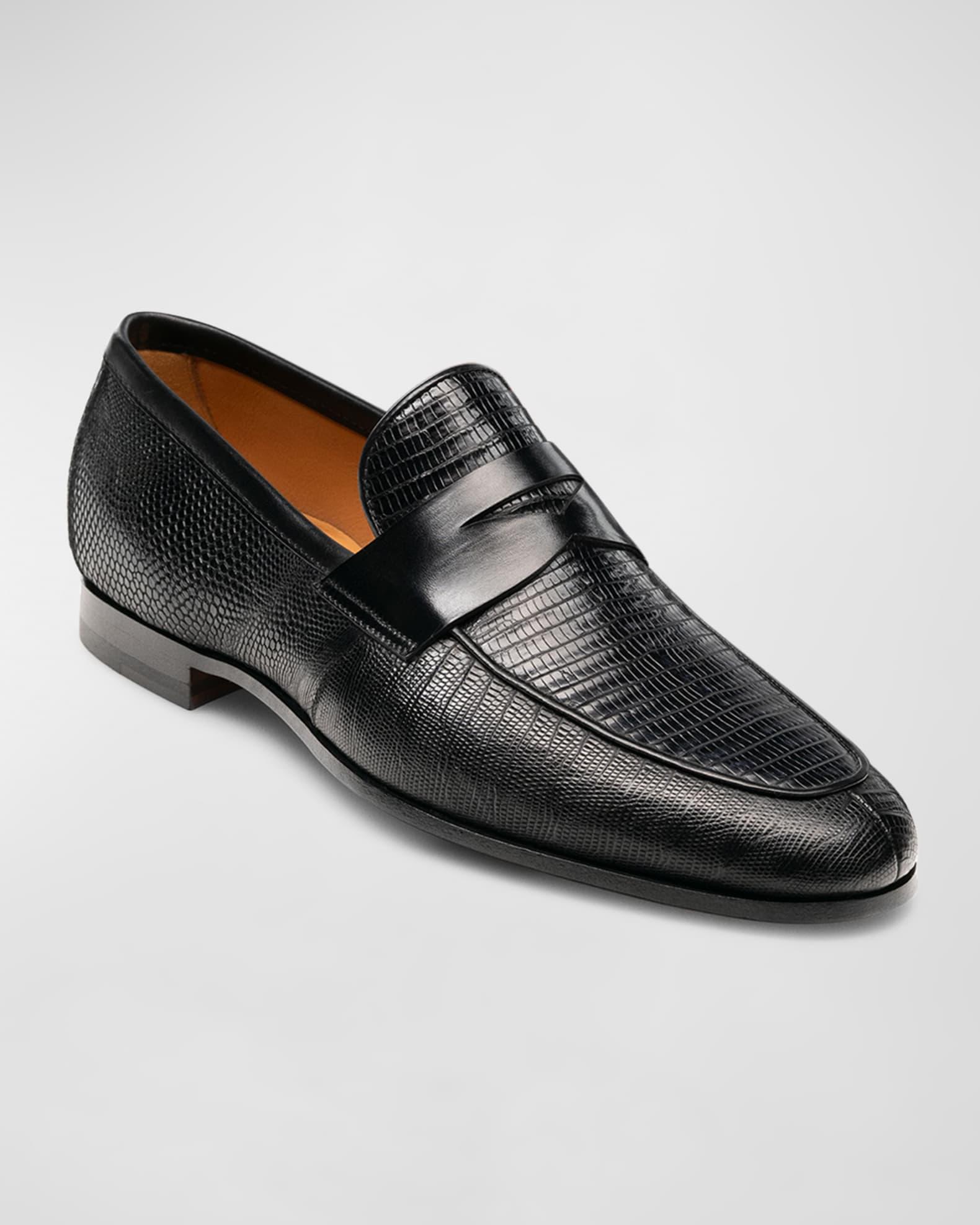 Men's Vincente Lizard Penny Loafers Product Image
