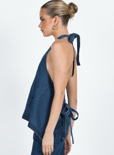 Hills Halter Denim Product Image