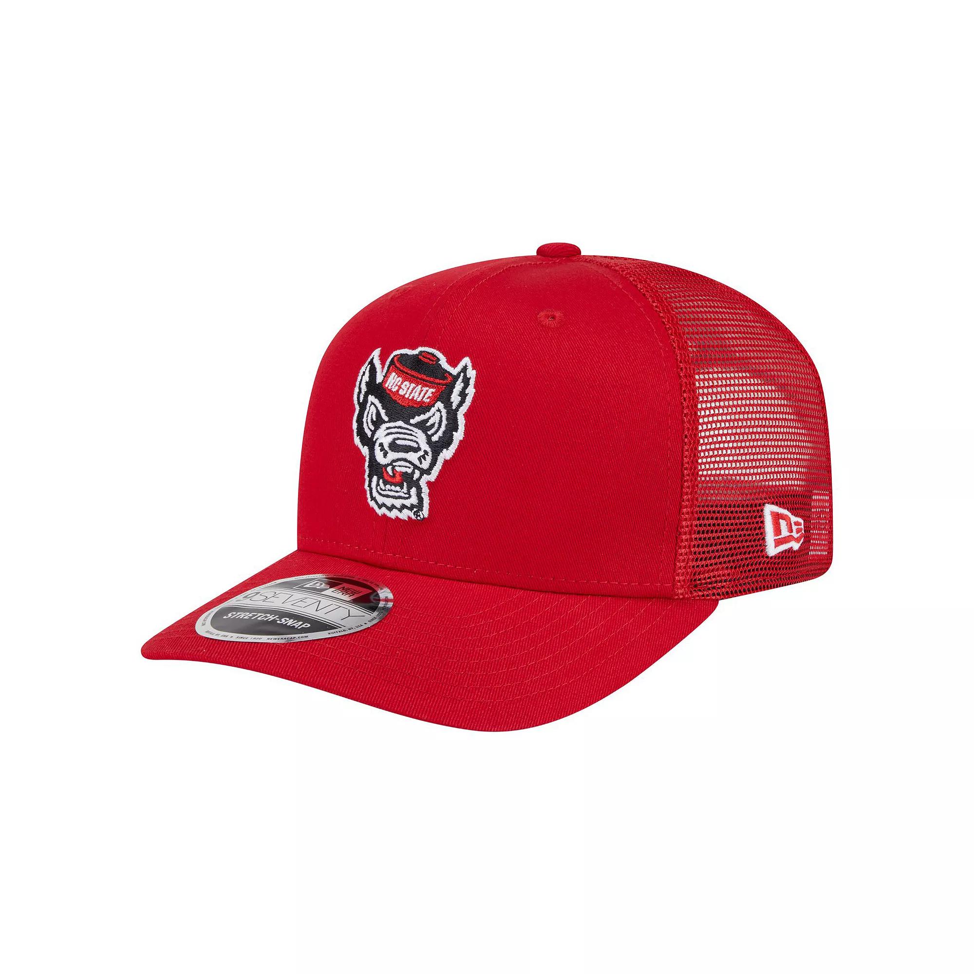 Men's New Era Red NC State Wolfpack Primary 9SEVENTY Trucker Stretch-Snap Hat, Nst Red Product Image
