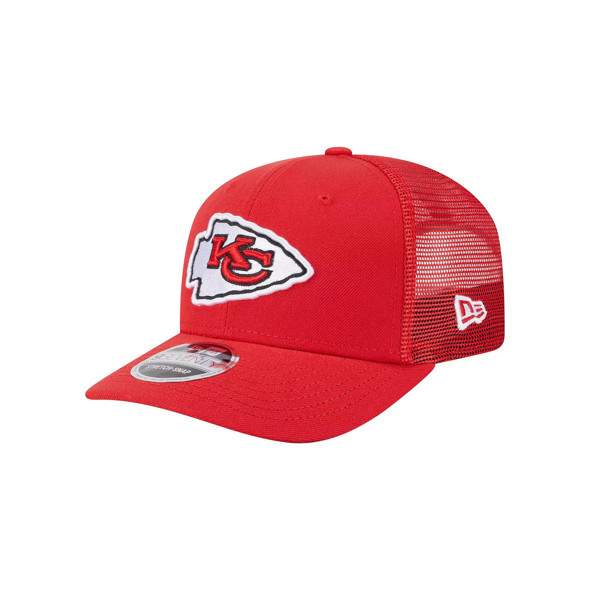 Men's New Era Red Kansas City Chiefs Main Trucker 9SEVENTY Stretch-Snap Hat Product Image