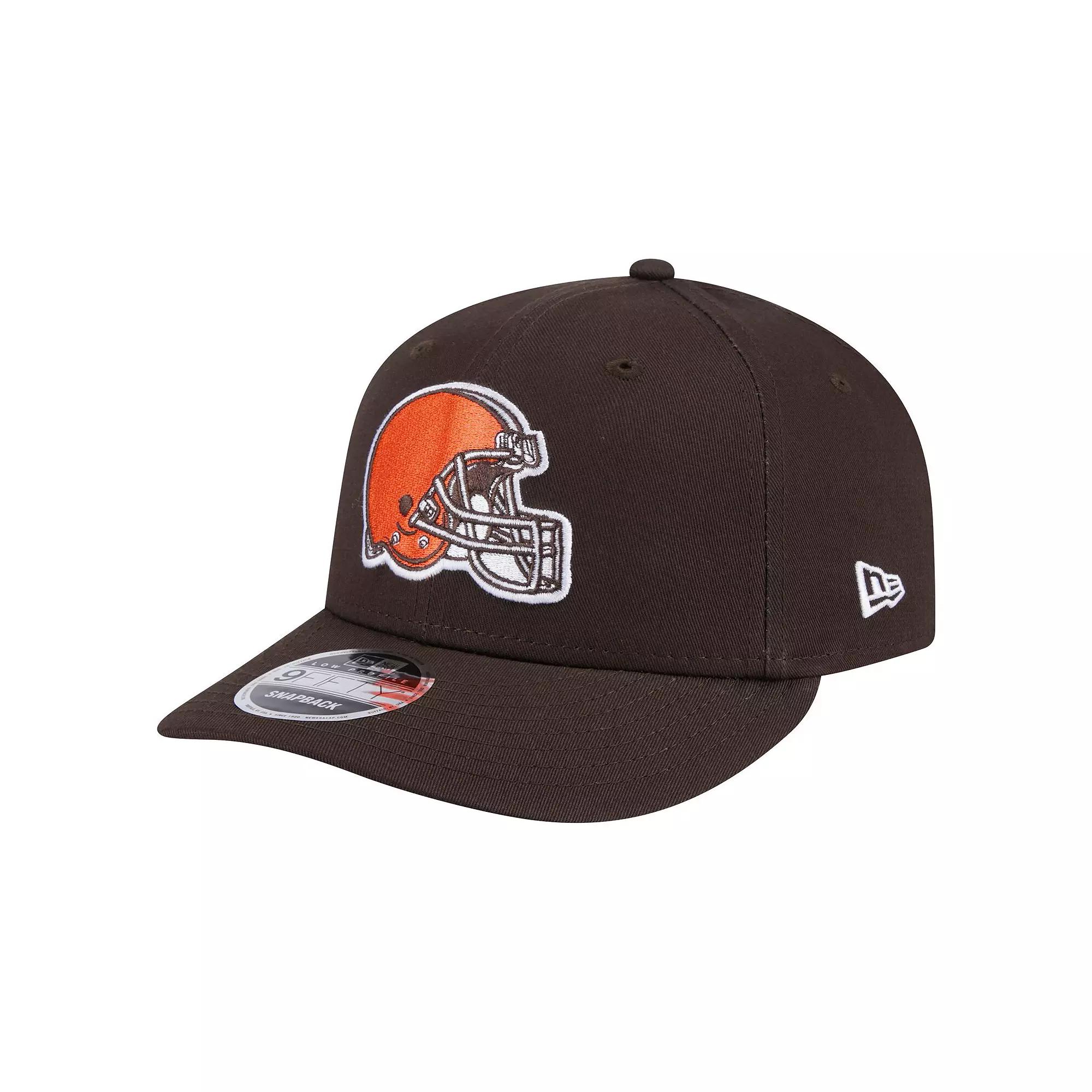 Men's New Era Brown Cleveland Browns Main Low Profile 9FIFTY Snapback Hat Product Image