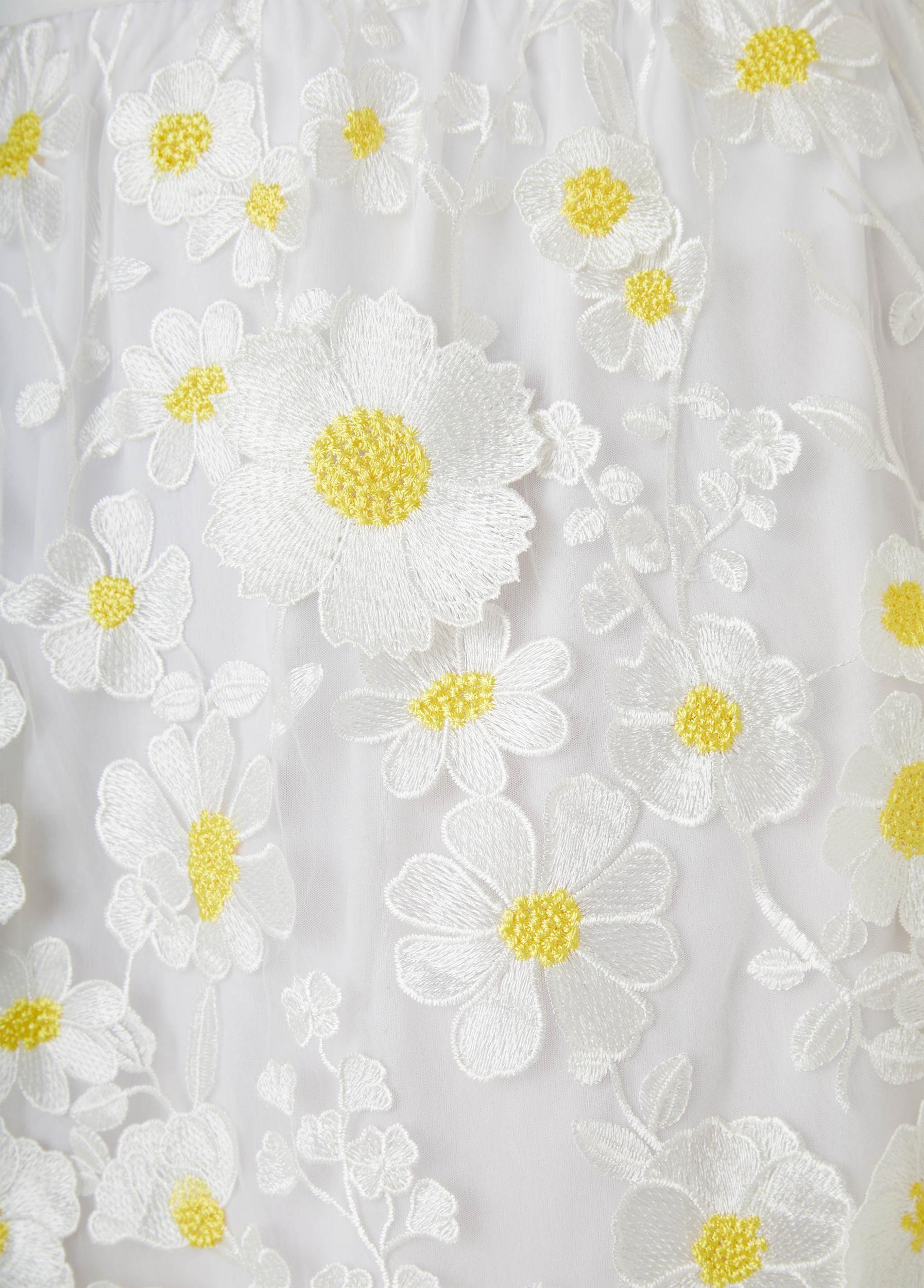 Floral Applique Embroidered Skirt Product Image