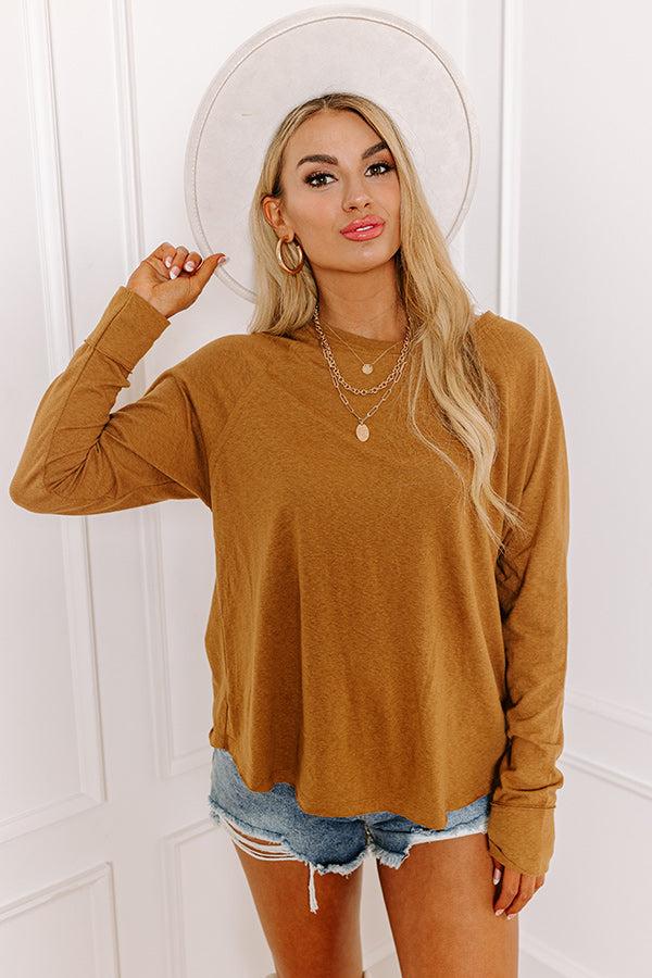 Creating Happiness Top In Camel Product Image