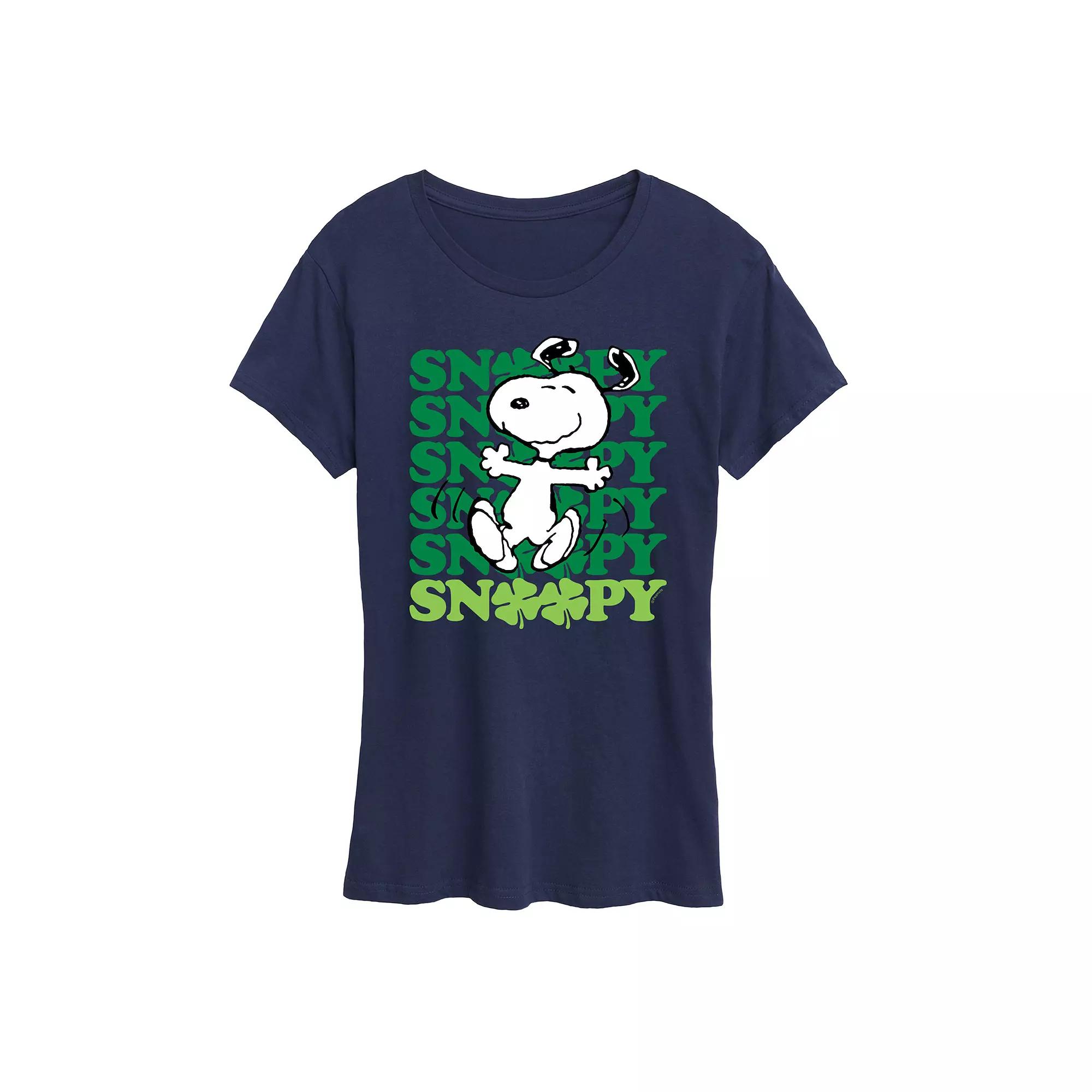 Women's Peanuts Snoopy Clover Dance Graphic Tee,  Product Image