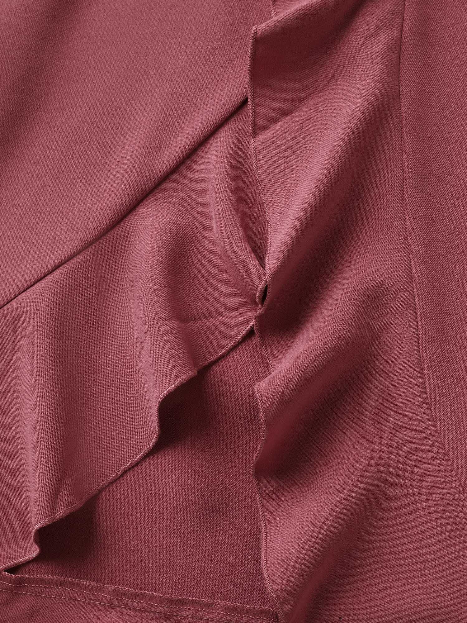 Ruffled Hem Waist-Tie Wide-Leg Pants Female Product Image