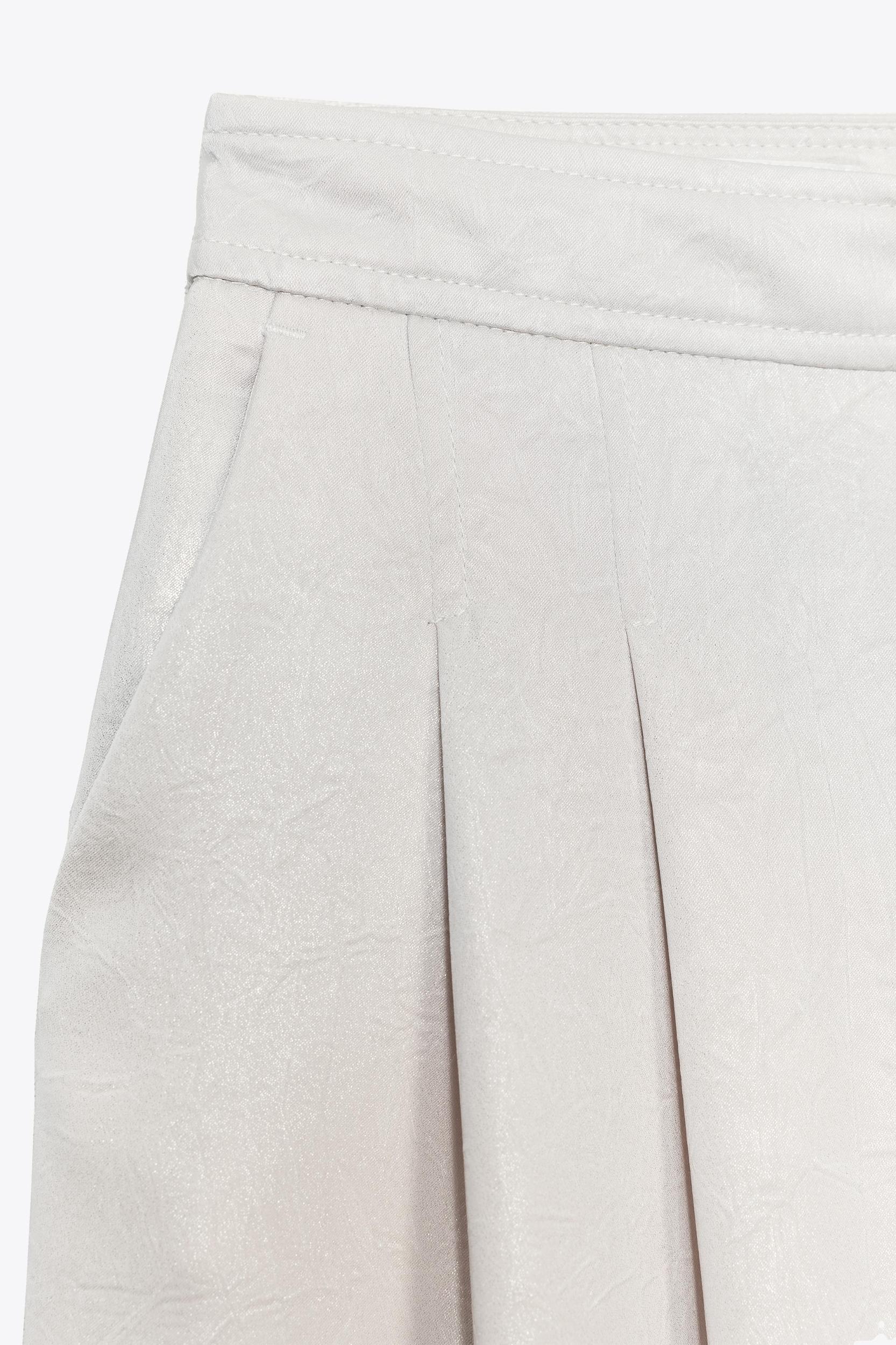 SATIN WIDE LEG PANTS Product Image