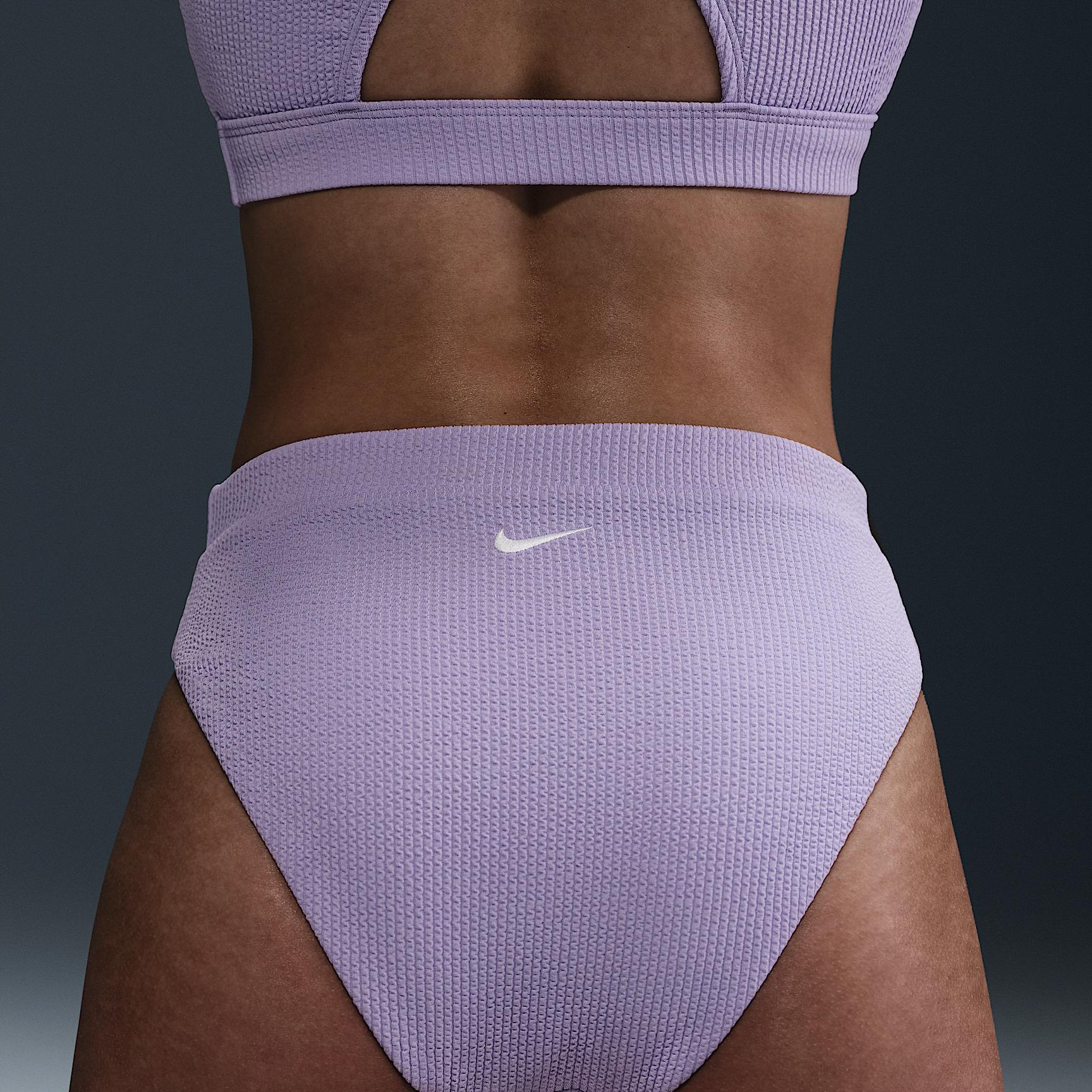 Nike Womens Swim Elevated Essential High-Waisted Bikini Bottom | NESSF268-576 Product Image
