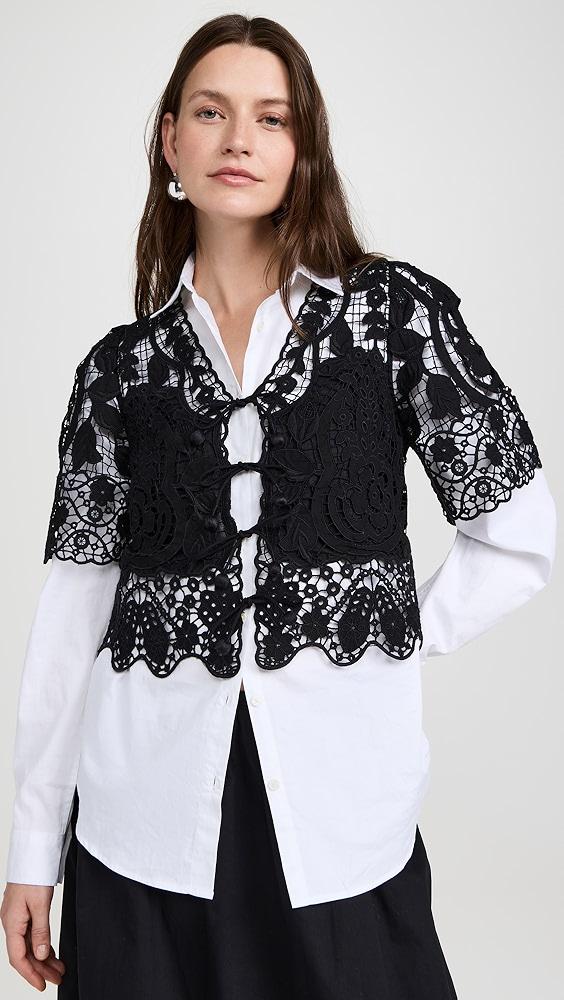 Sea Gianna Lace Tie Front Top | Shopbop Product Image