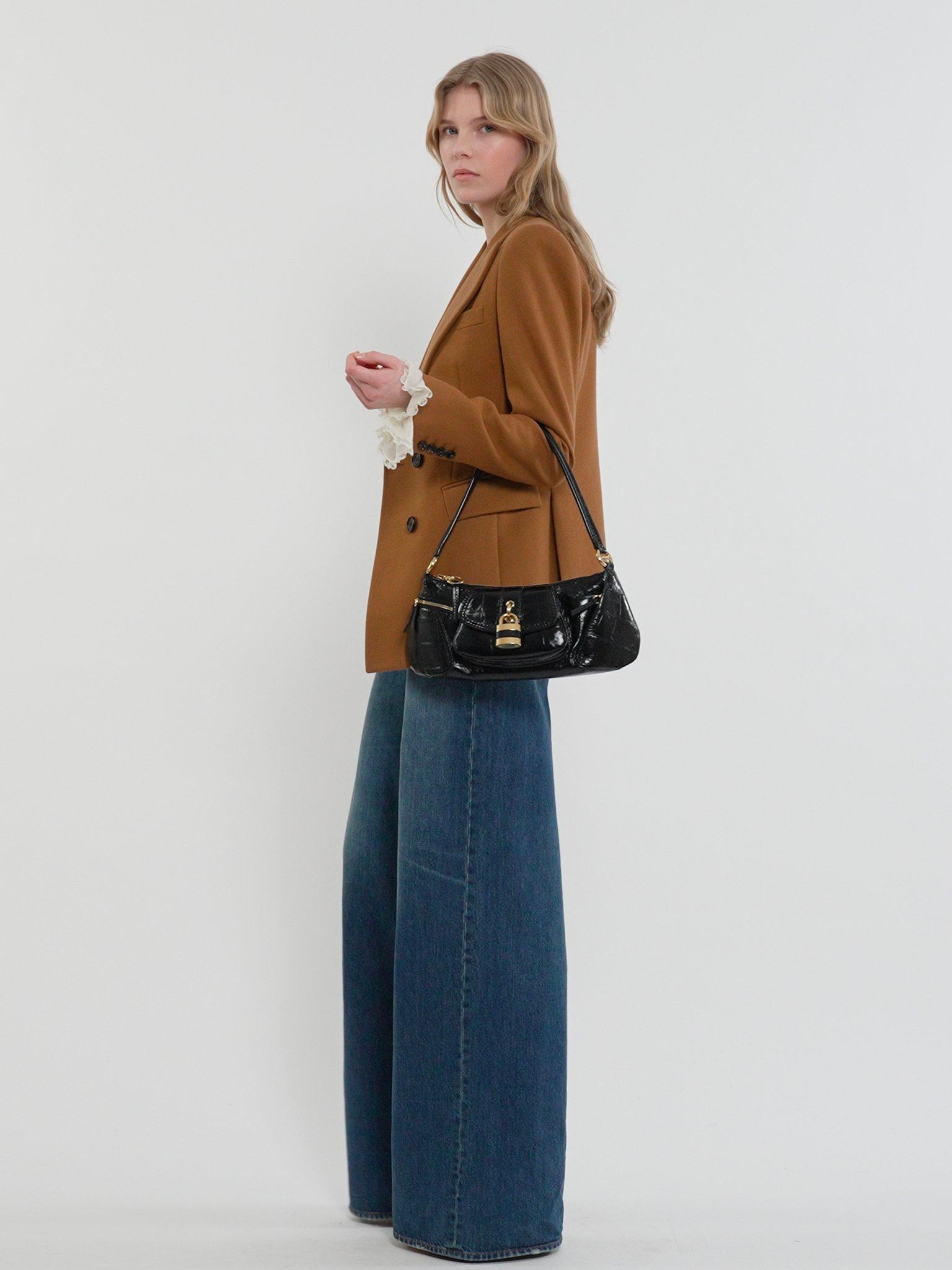 The 99 shoulder bag in croco-effect leather Product Image