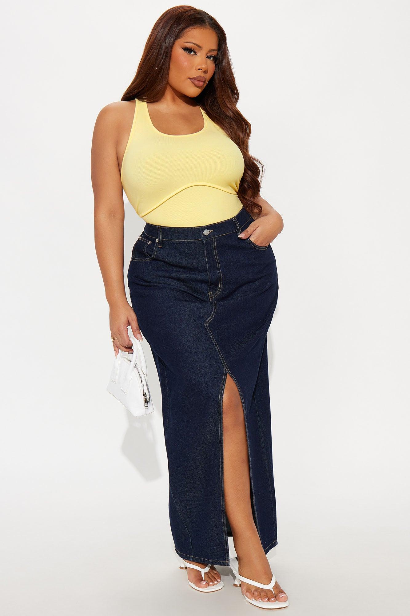 Arizona Ribbed Racerback Bodysuit - Butter Yellow Female Product Image