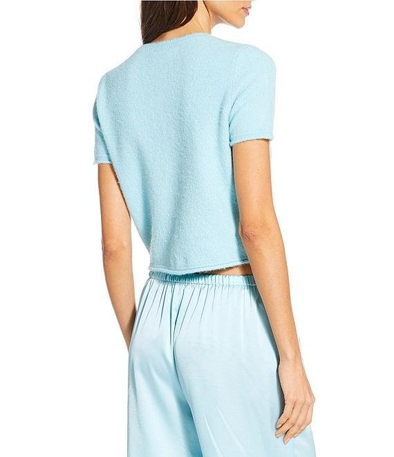 Gianni Bini Everyday Short Sleeve Crew Neck Cardigan Product Image