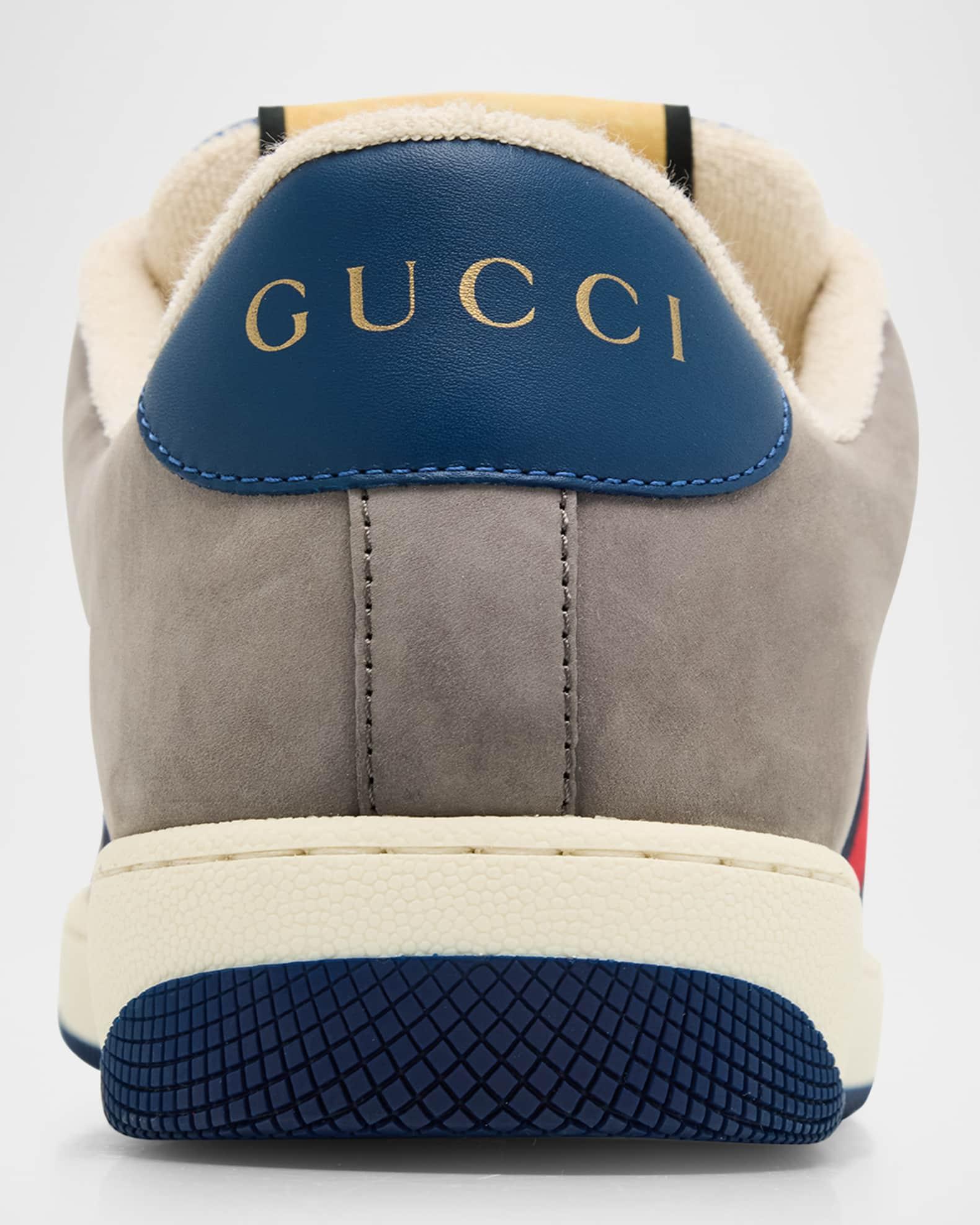 Men's Screener GG Canvas and Leather Sneakers Product Image