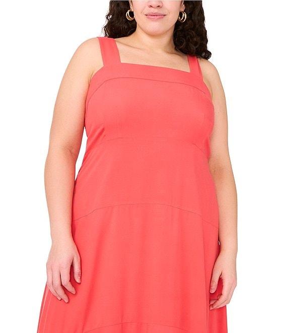 Vince Camuto Plus Size Square Neck Sleeveless Empire Waist Maxi Dress Product Image