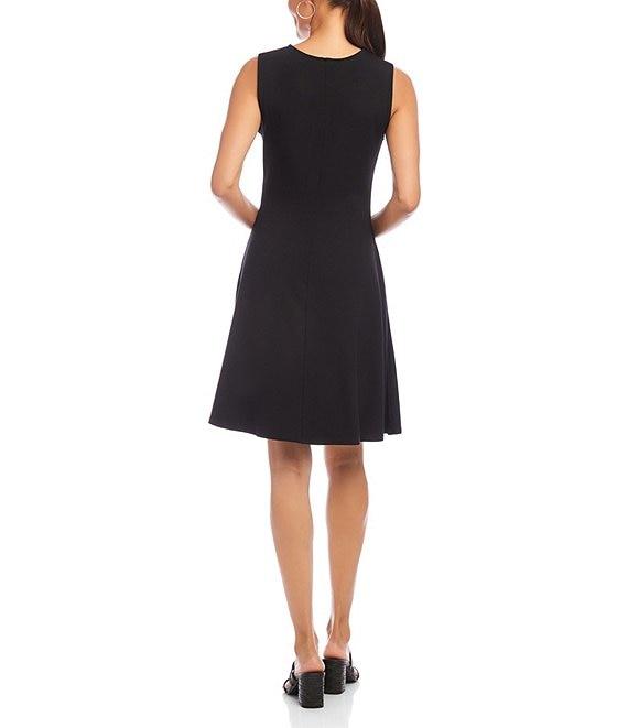 Karen Kane Jersey Knit Scoop Neck Sleeveless Fit-And-Flare Dress Product Image