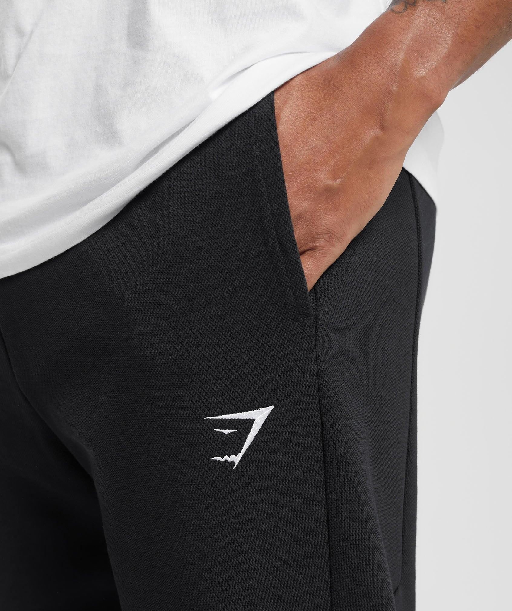 Gymshark Pique Joggers - Black/Onyx Grey Male Product Image