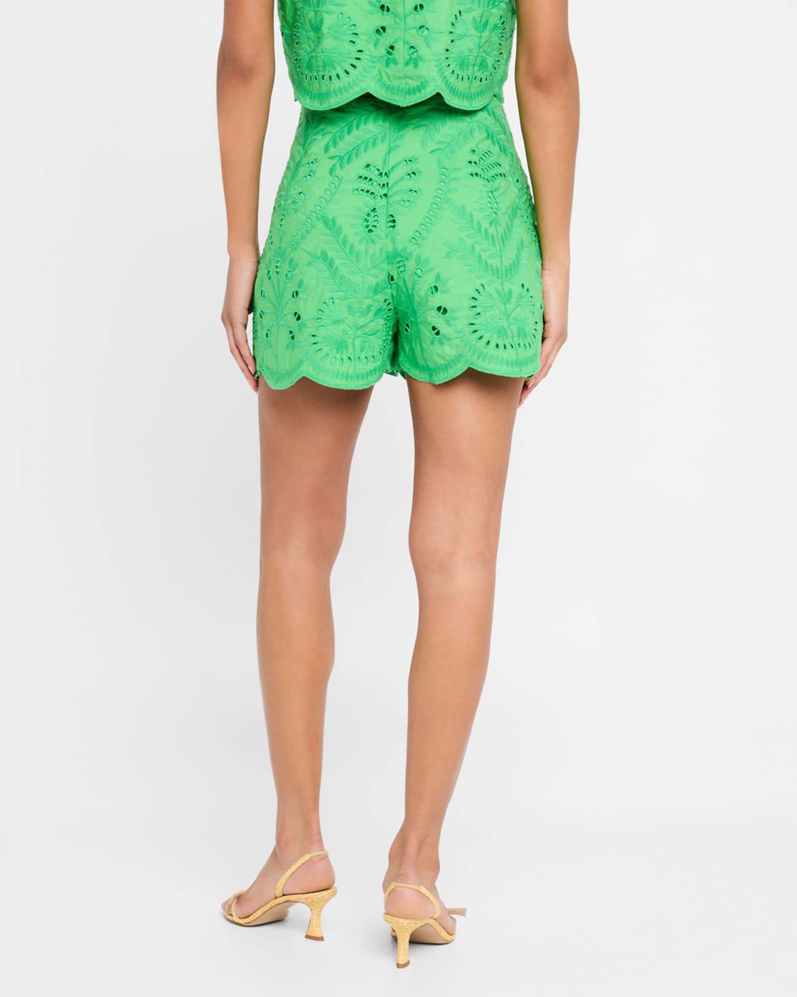 Fable Eyelet-Embroidered Cotton Shorts Product Image