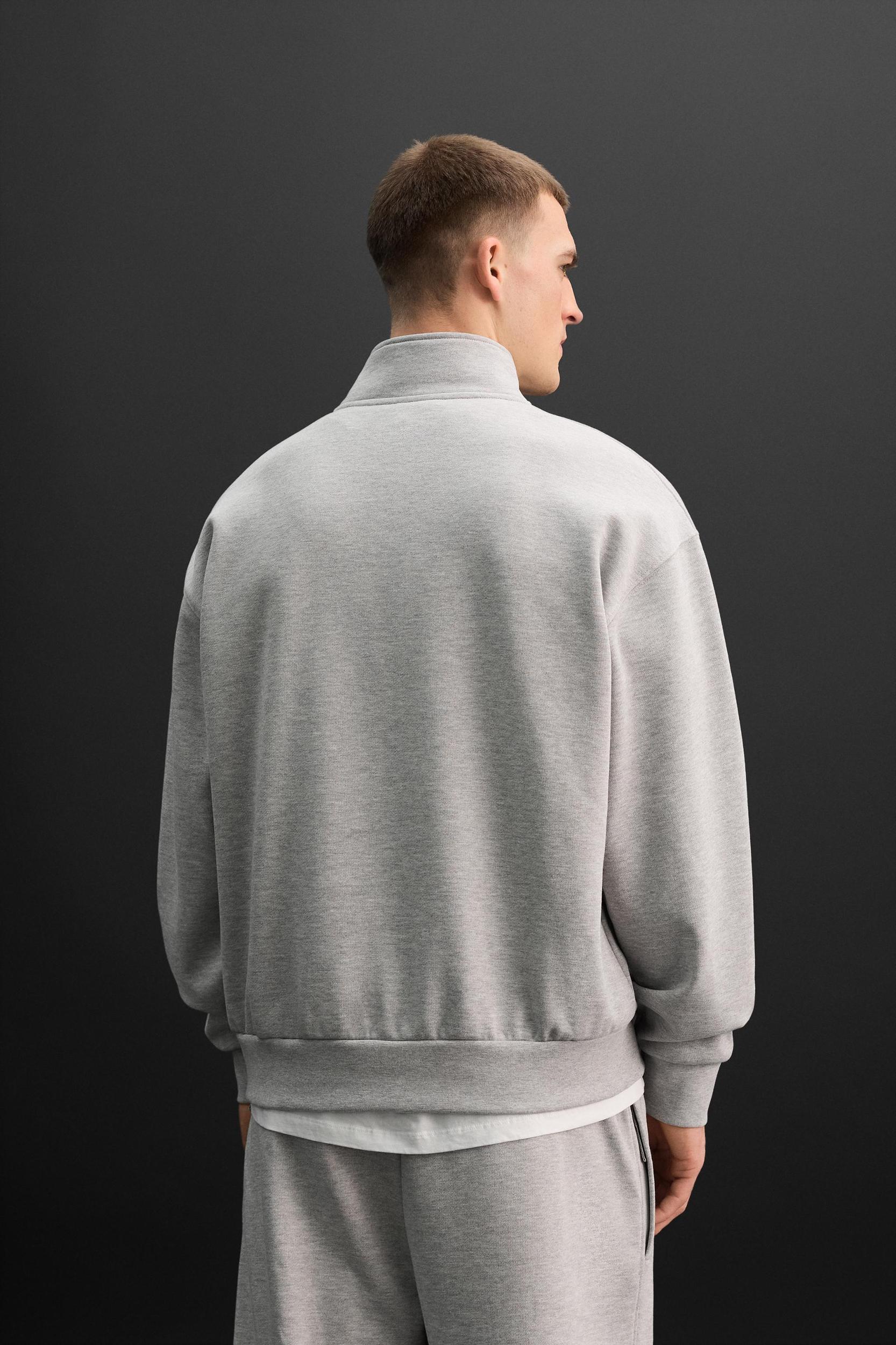 ZIP MOCK NECK SWEATSHIRT Product Image