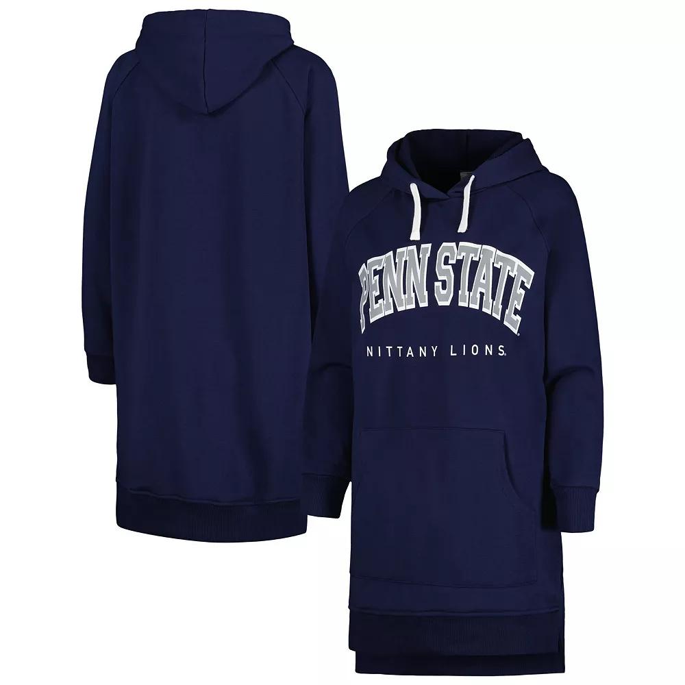 Women's Gameday Couture Navy Penn State Nittany Lions Take a Knee Raglan Hooded Sweatshirt Dress,  Product Image
