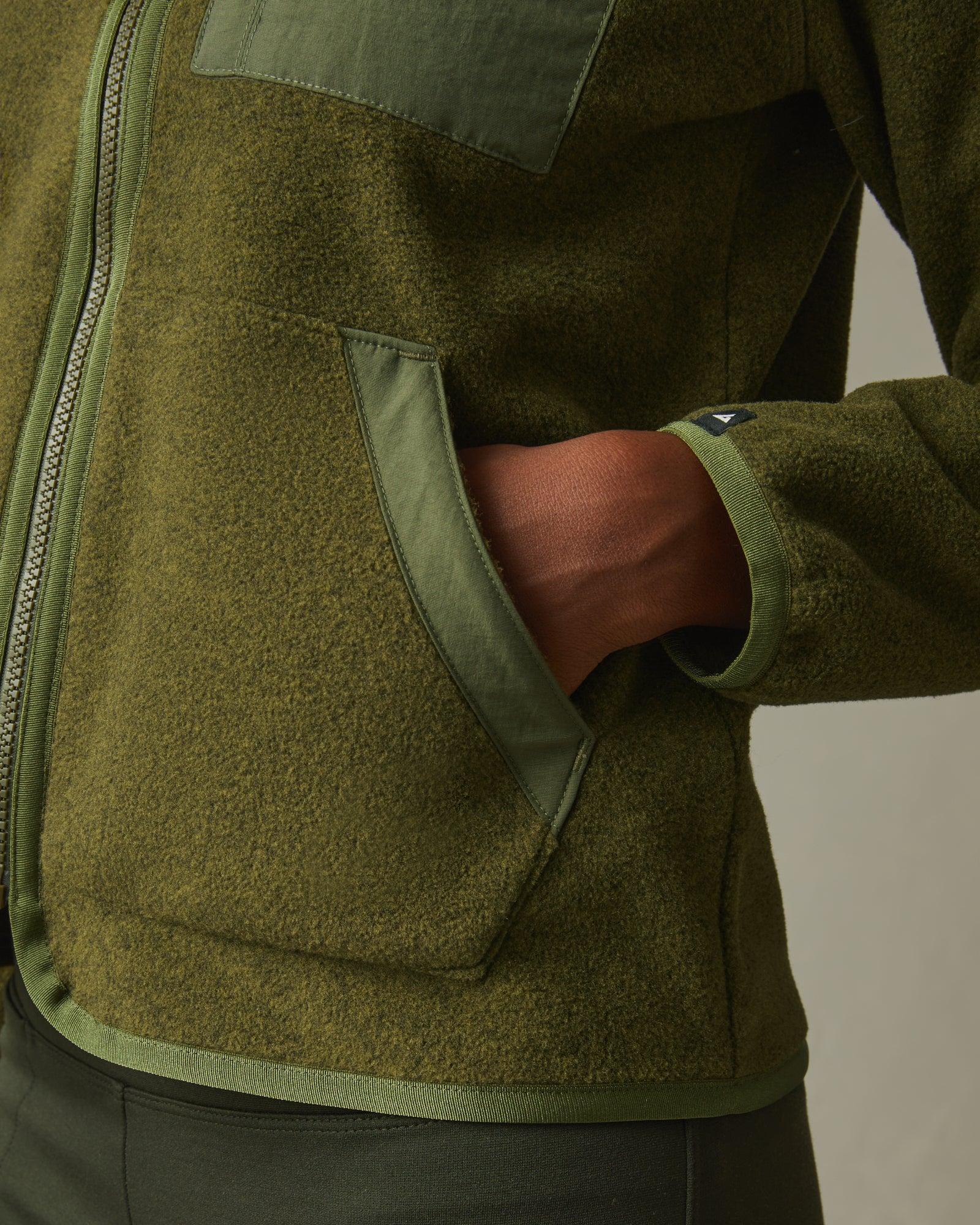 Women's Active Fleece Full Zip - Moss Female Product Image