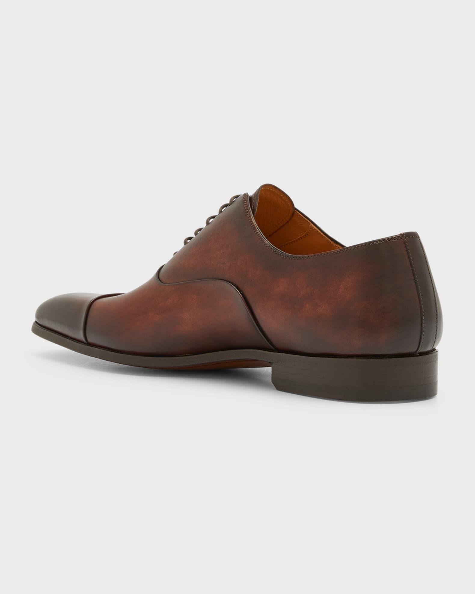 Zegna Mens Hand-Buffed Leather Vienna Evening Wholecut Oxford Shoes Product Image