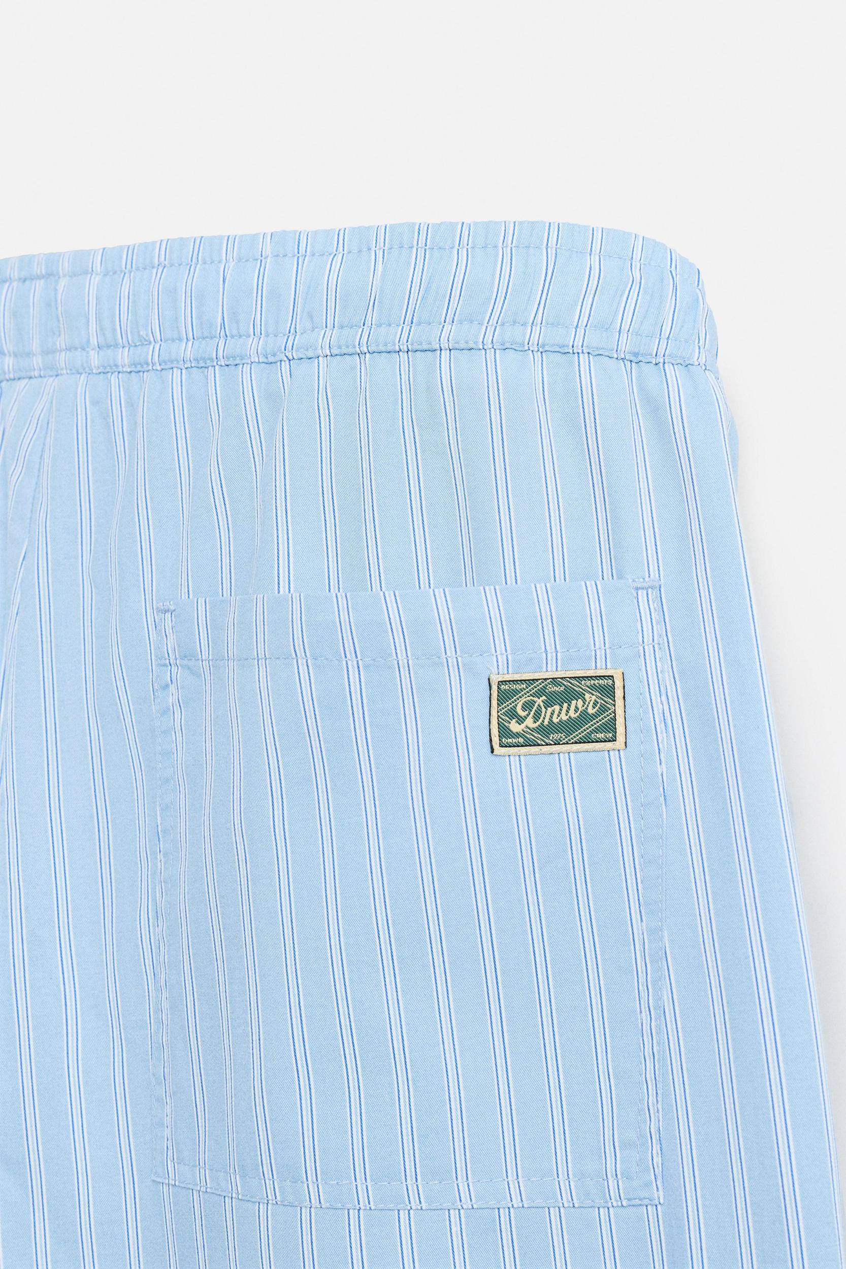 STRIPED TEXTURED PANTS Product Image