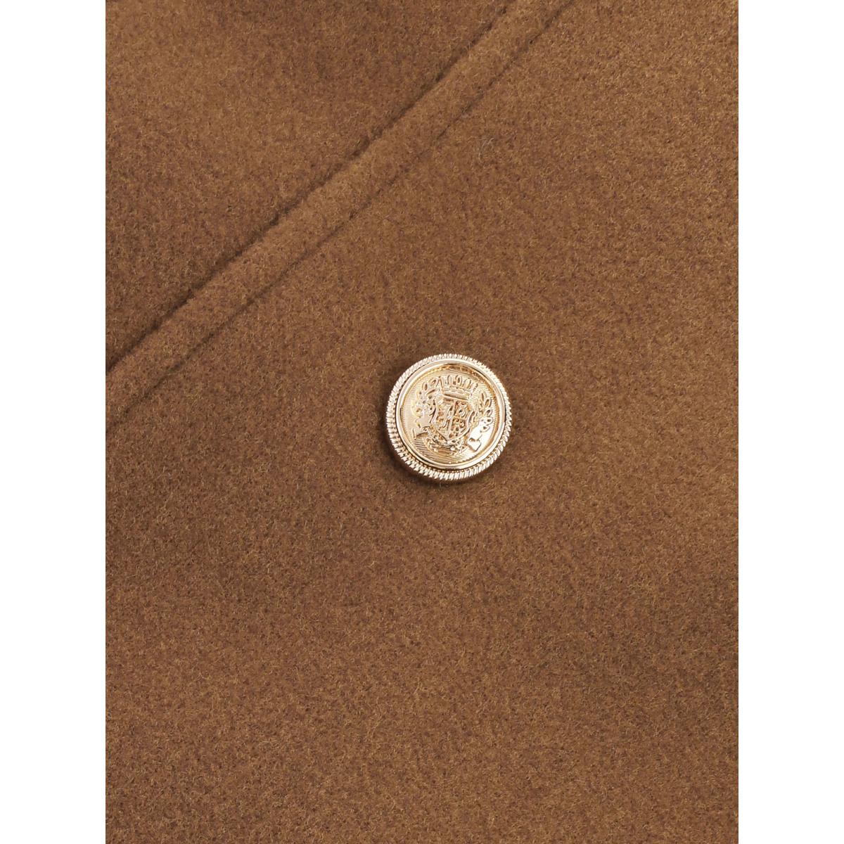 Plus Size Detachable Fur Belted Cinched-Waist Coat Women Yellowishbrown Timeless Bodycon Ladies Elegant Winter Coats BloomChic 10/M Product Image