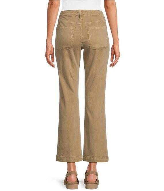 Dear John Jeanne Twill Flare Leg High-Rise Patch Pocket Cropped Pants Product Image