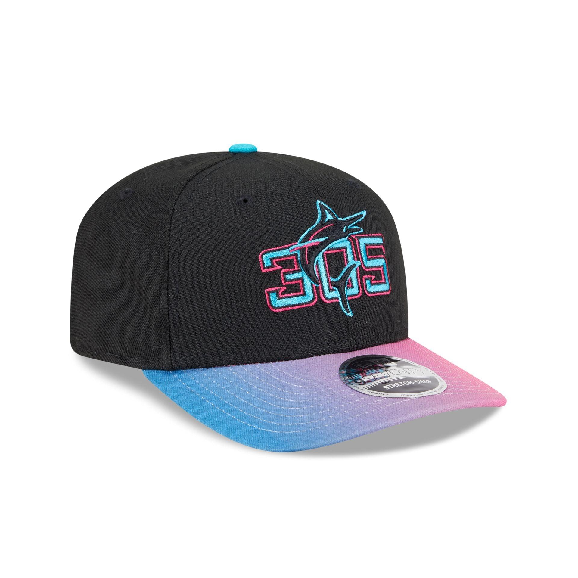 Miami Marlins City Connect 9SEVENTY Stretch-Snap Hat Male Product Image