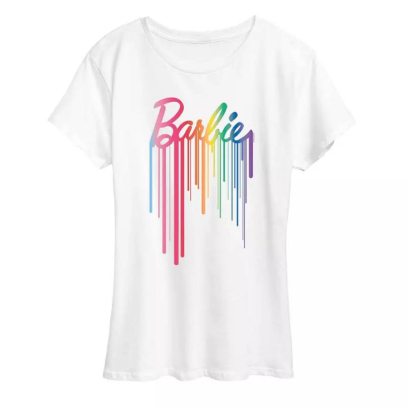 Women's Barbie® Logo Rainbow Drip Graphic Tee, Girl's,  Product Image