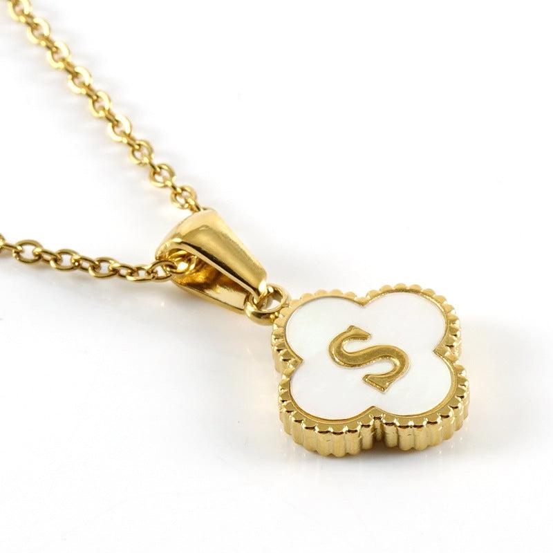 Clover Initial Necklace Product Image